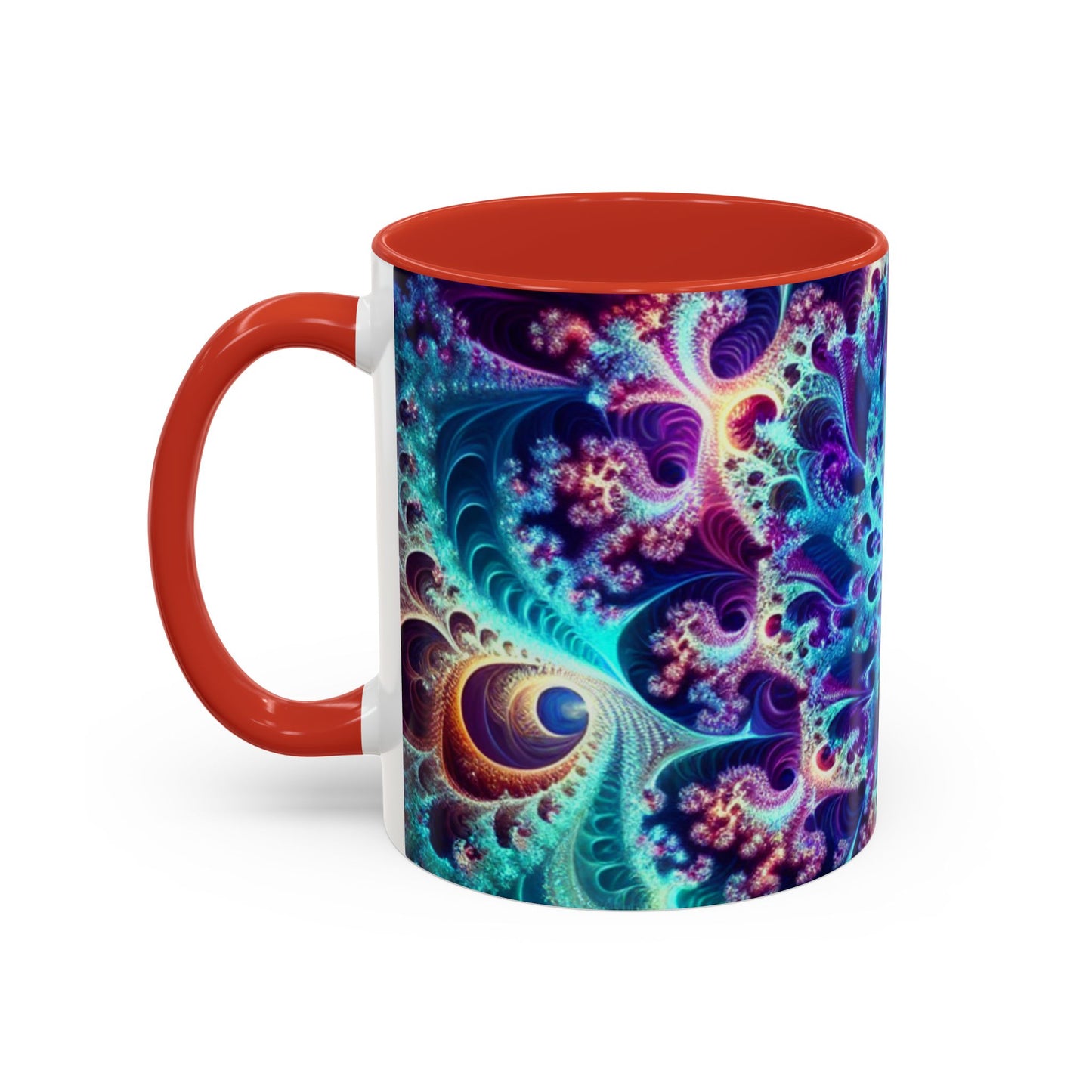 Colorful Spiral Accent Coffee Mug - 11 & 15oz