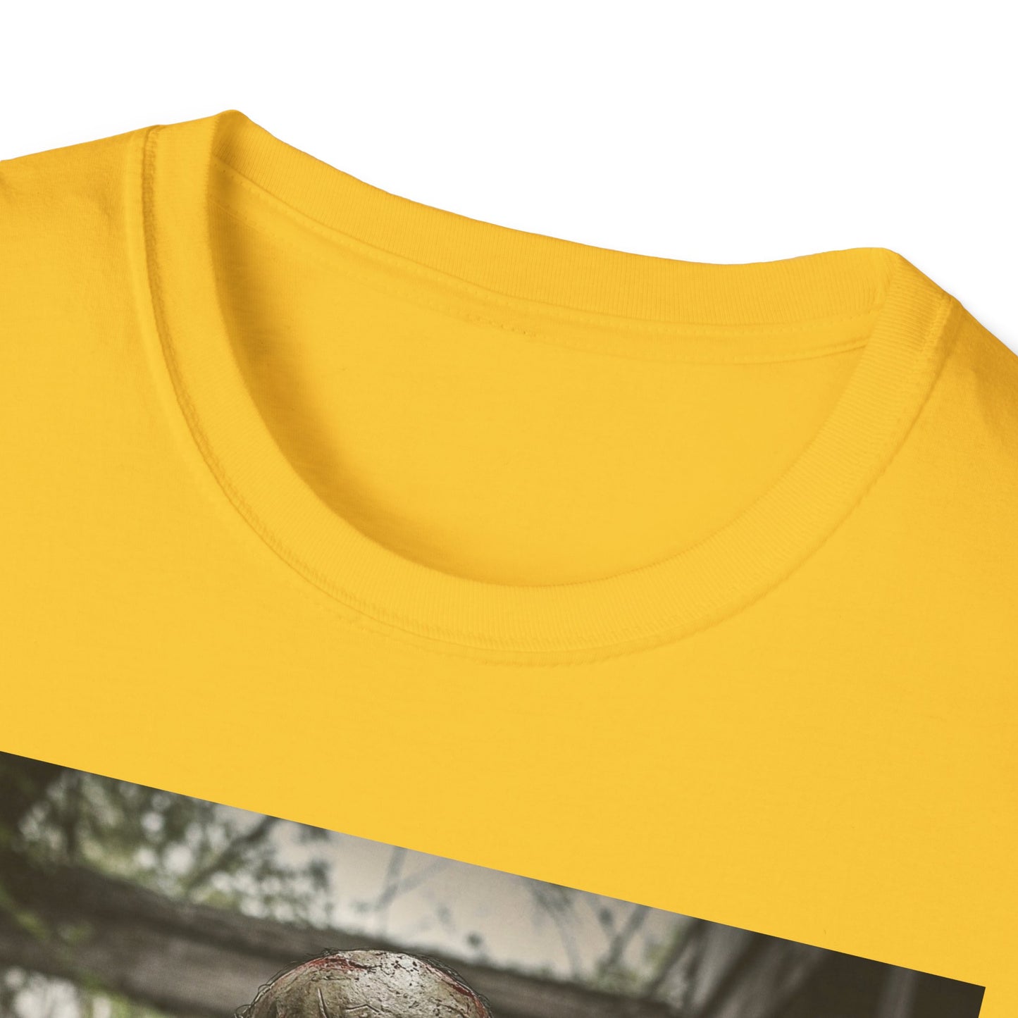 Apocalyptic Portrait Tee, bold, decaying zombie graphic