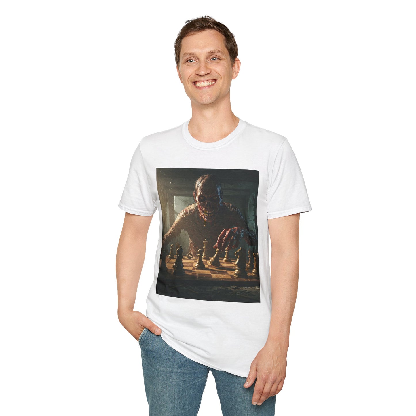 Vintage Chess Monster Unisex Softstyle T-Shirt - Perfect for Game Nights and Fantasy Fans