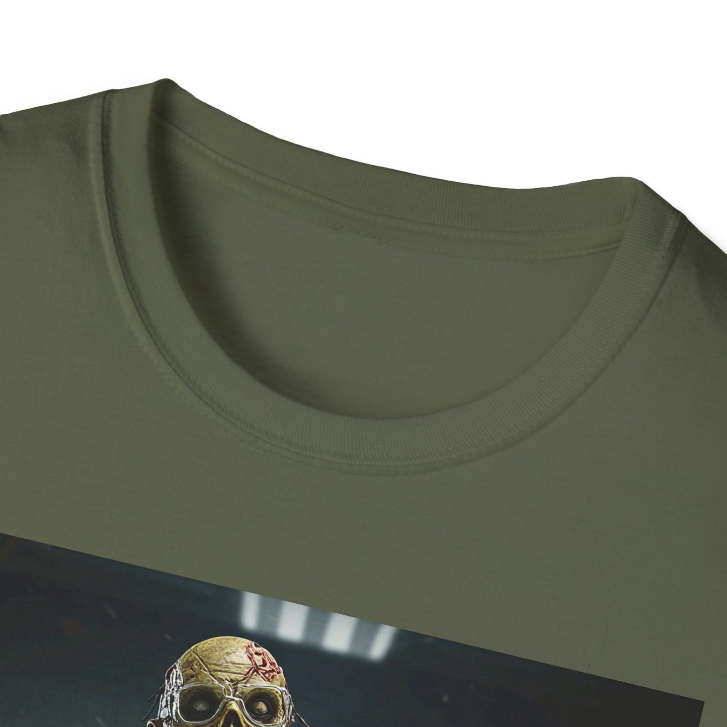 Zombie Scientist Unisex Softstyle T-Shirt - Perfect for Halloween and Horror Fans