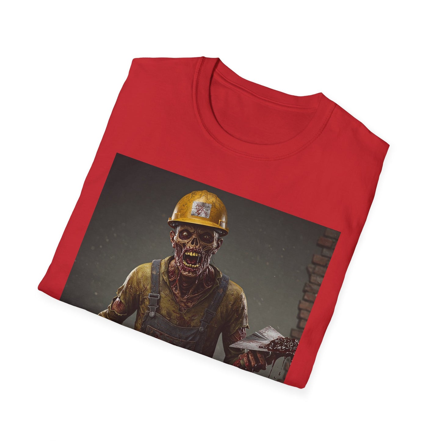 Zombie Construction Worker Unisex Softstyle T-Shirt