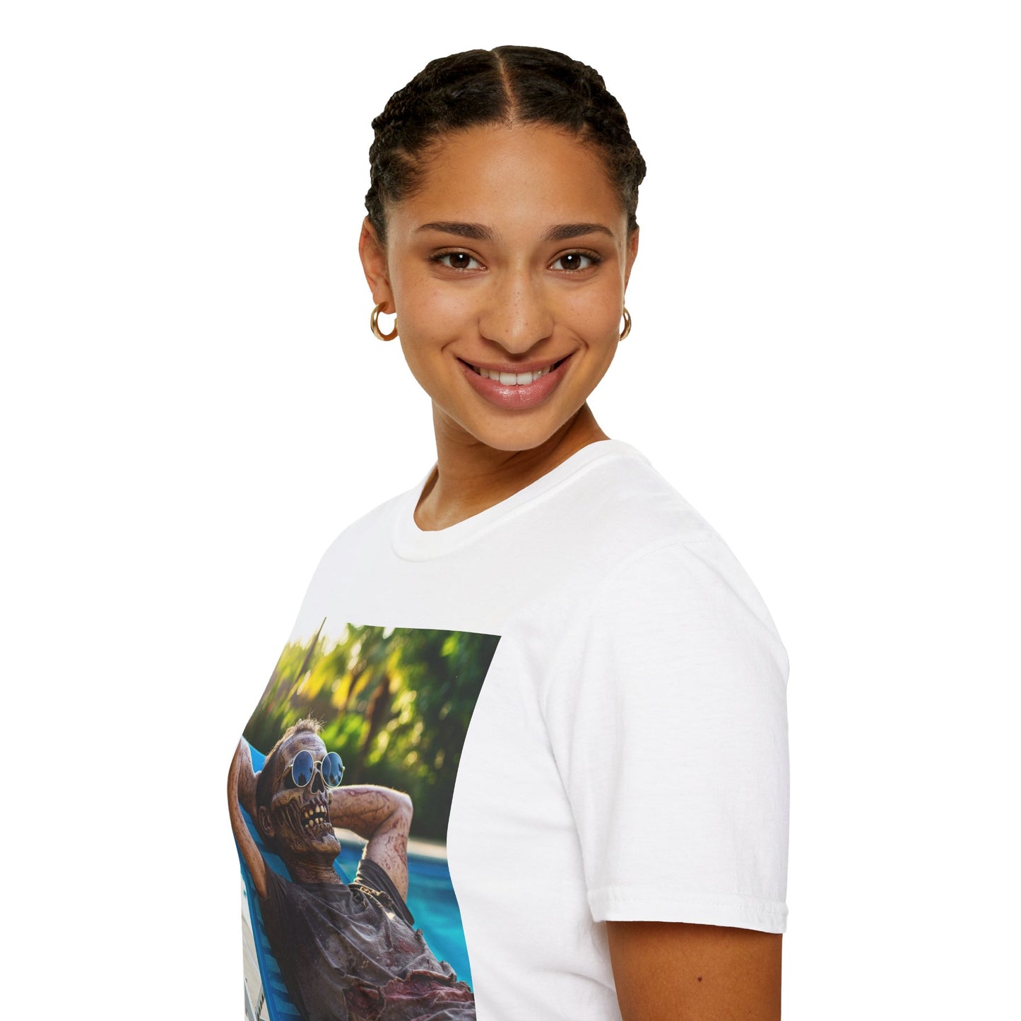 Chillin' Zombie Unisex Softstyle T-Shirt | Halloween Apparel