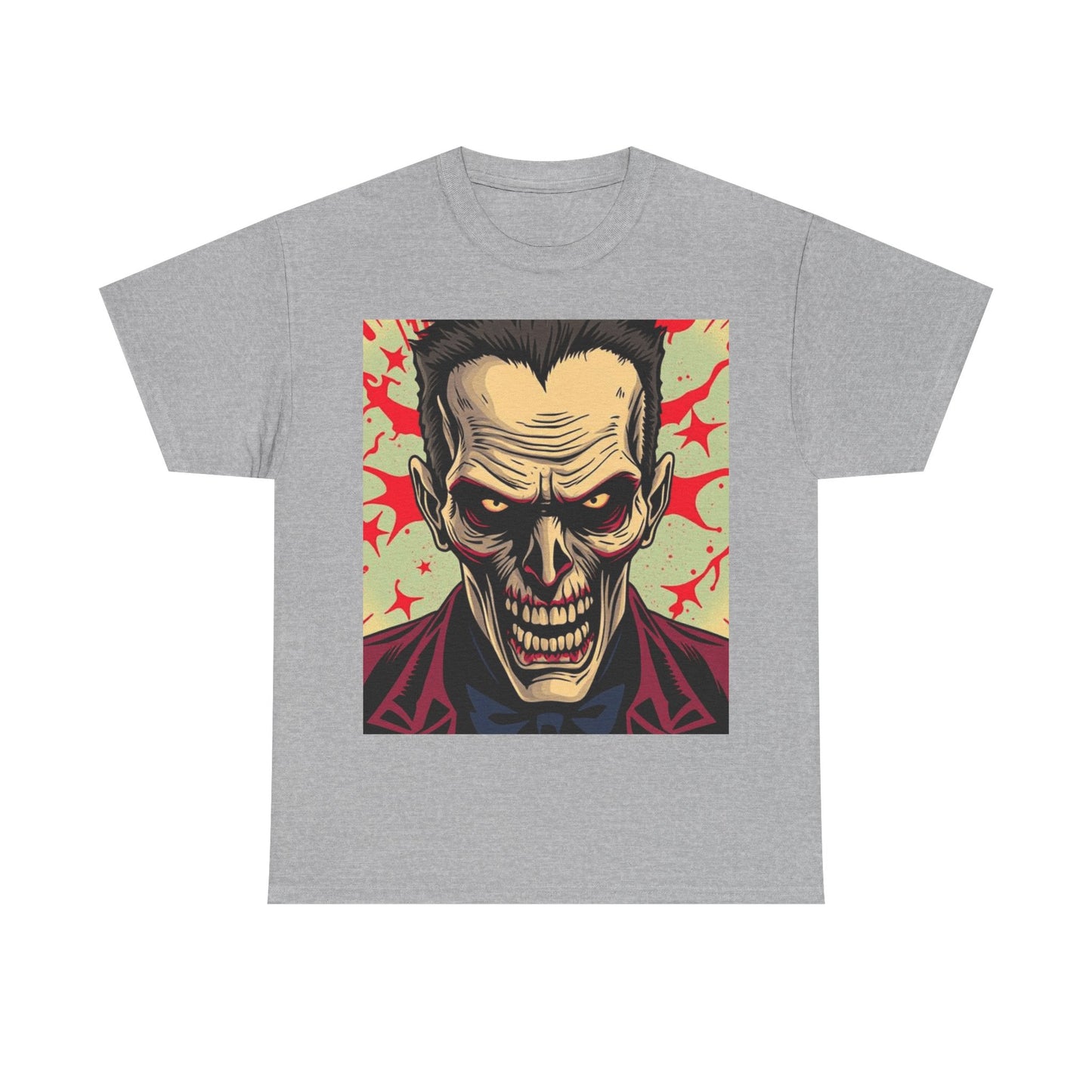 UK - Gothic Skull Art Unisex Heavy Cotton Tee - Perfect for Halloween and Horror Fans