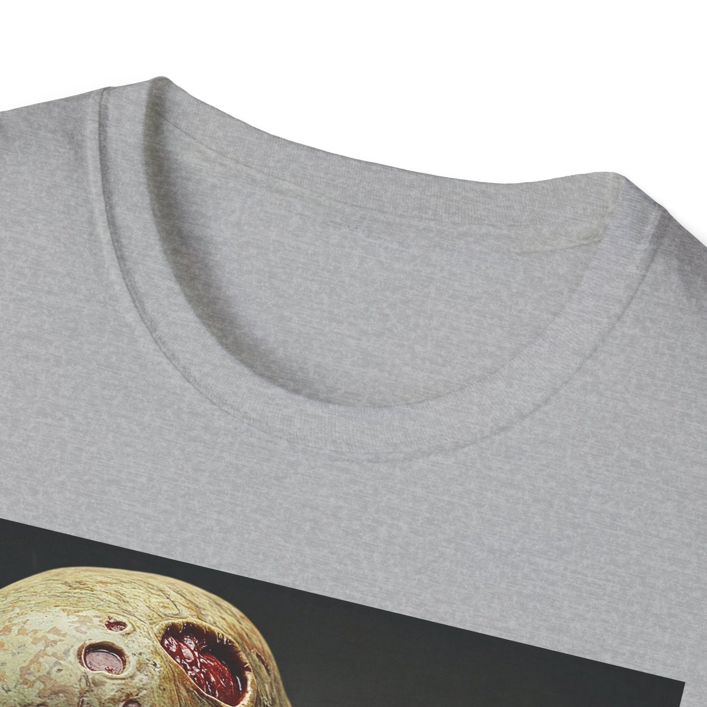 Zombie Skull Unisex Softstyle T-Shirt - Spooky Halloween Tee