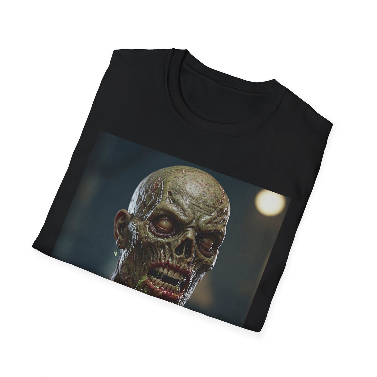 Unisex Softstyle Zombie Graphic Tee - Perfect for Halloween and Horror Fans