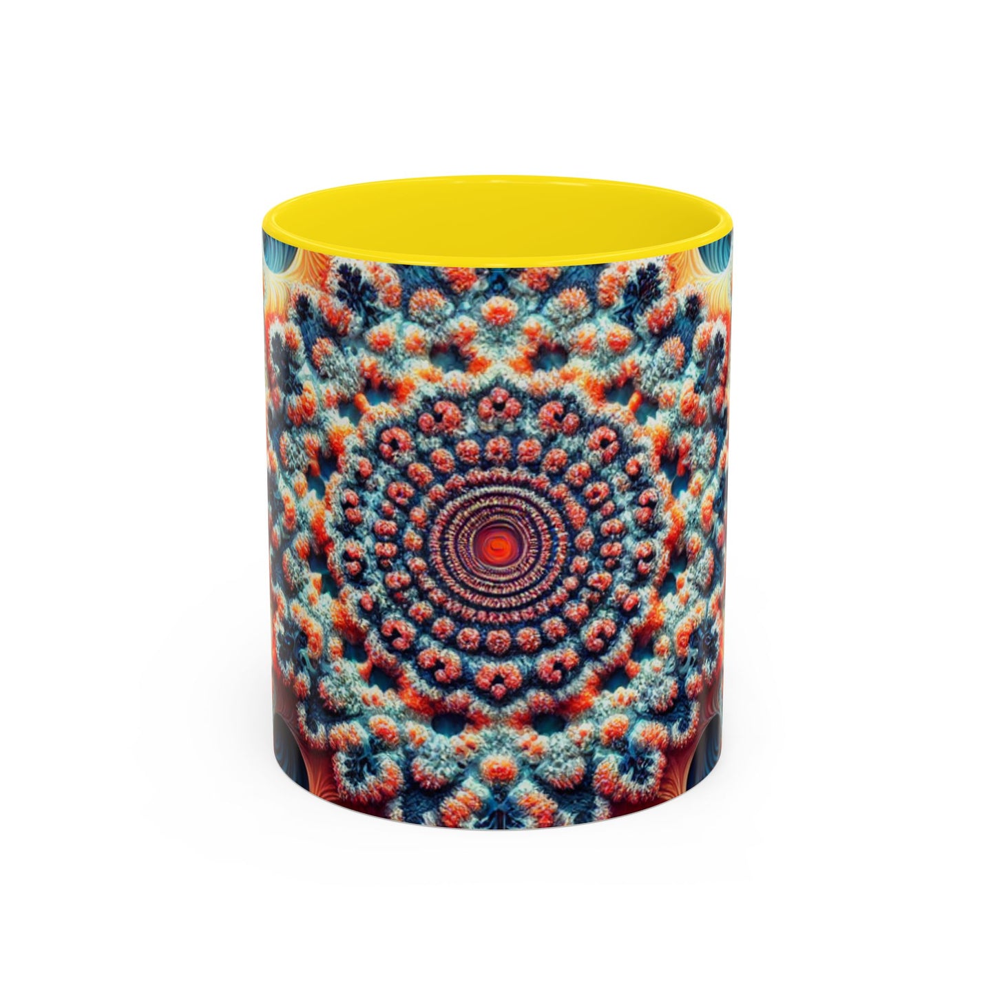 Vibrant Kaleidoscope Accent Coffee Mug - 11oz & 15oz