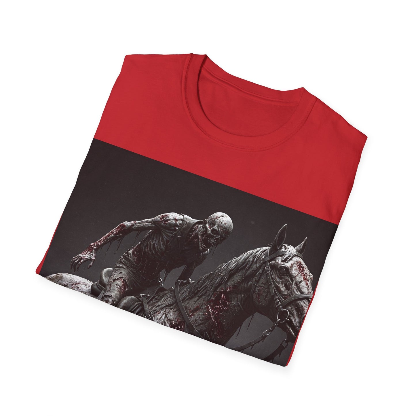 UK - Zombie Horse Apocalyptic Portrait Tee, bold, decaying zombie graphic