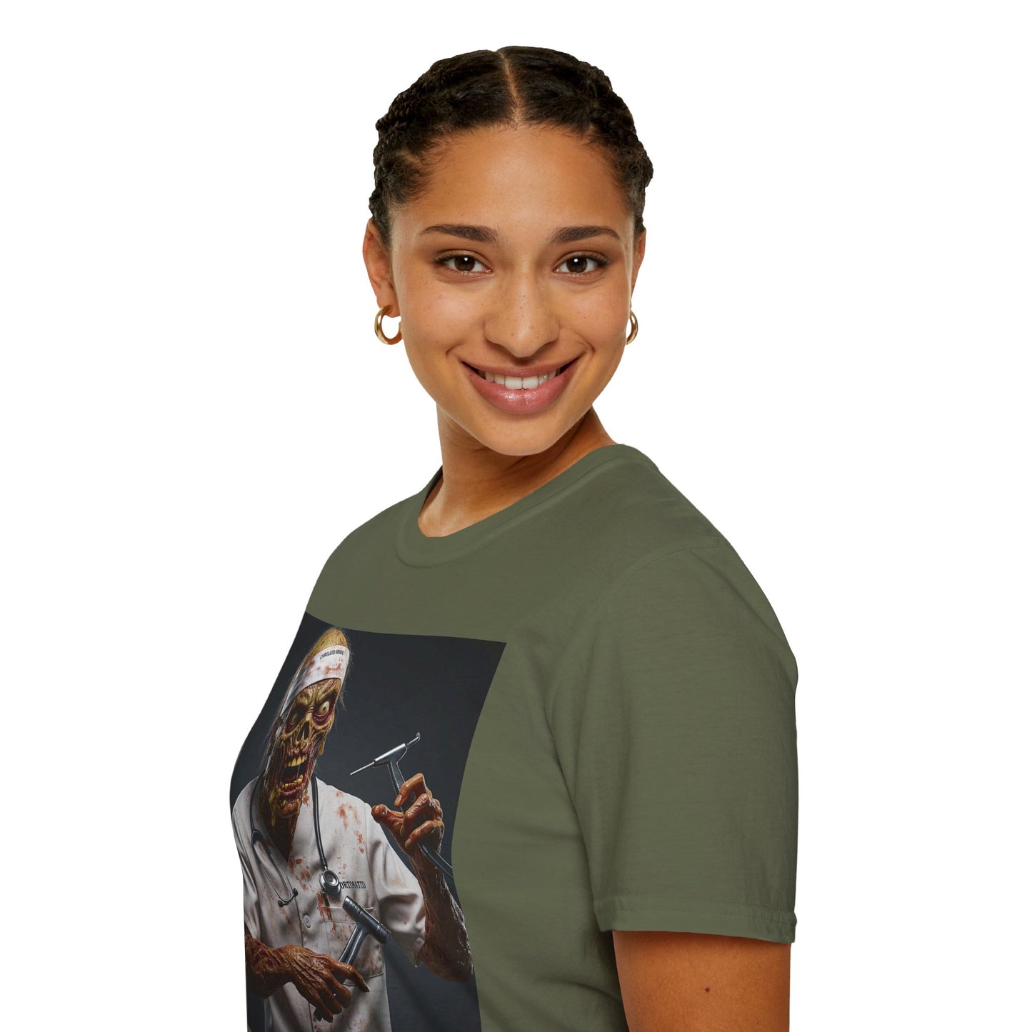 Zombie Doctor Unisex Softstyle T-Shirt - Perfect for Halloween & Horror Fans