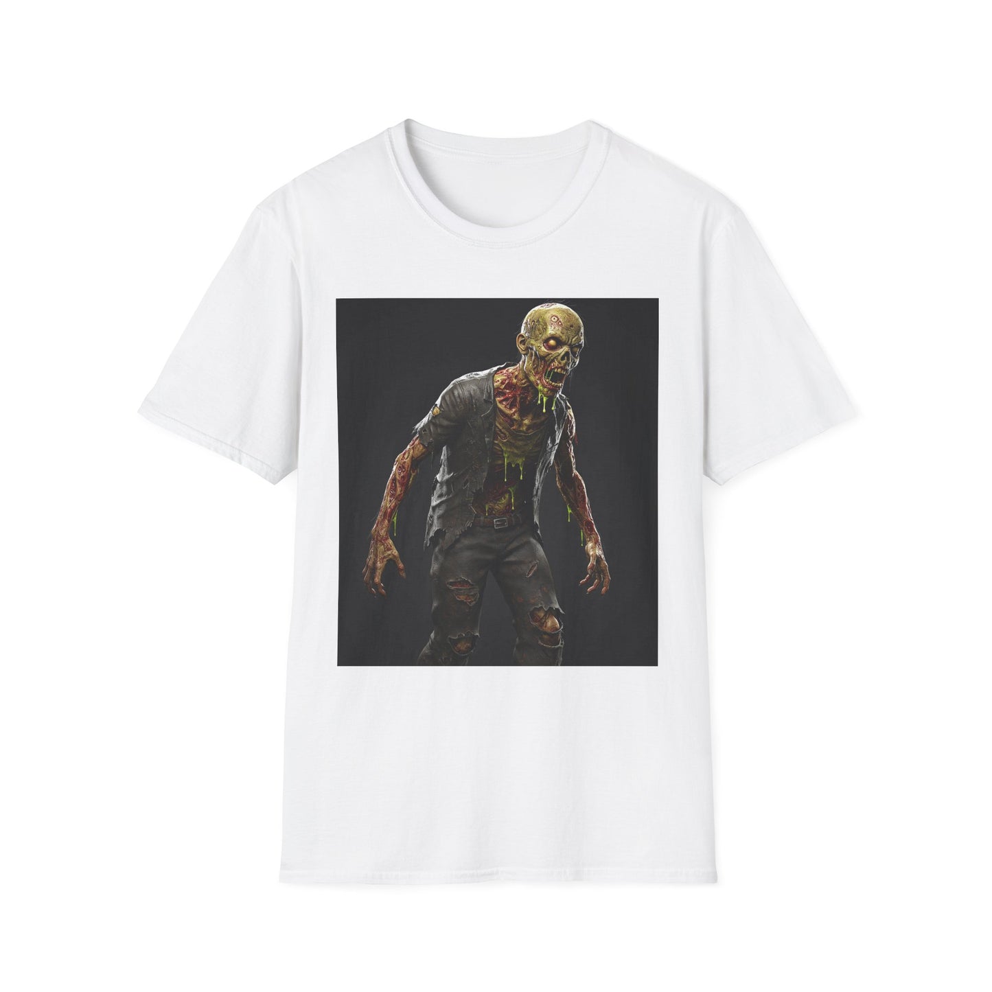 Zombie Graphic Unisex Softstyle T-Shirt | Perfect for Halloween and Horror Fans