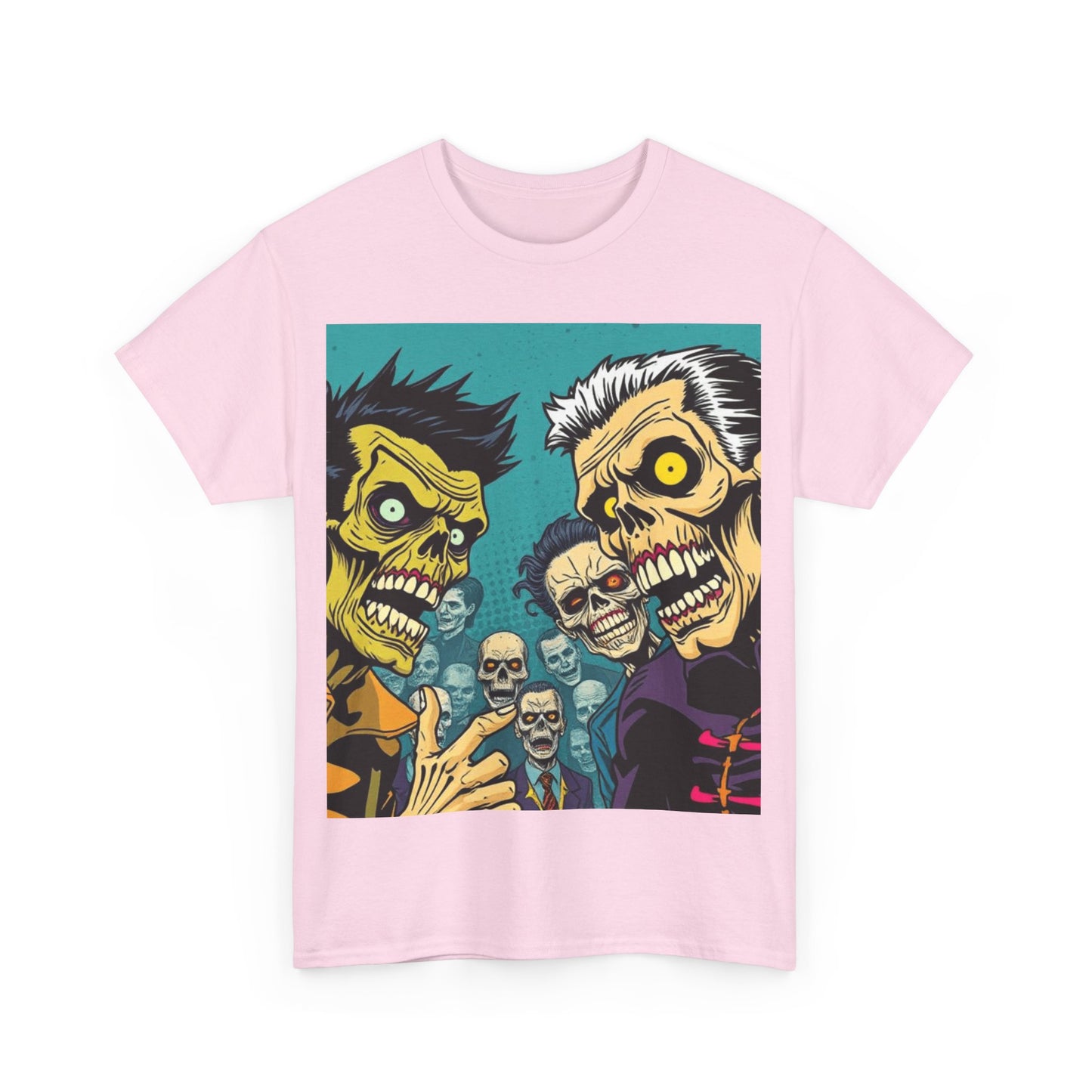 UK - Zombie Face-Off Unisex Heavy Cotton Tee
