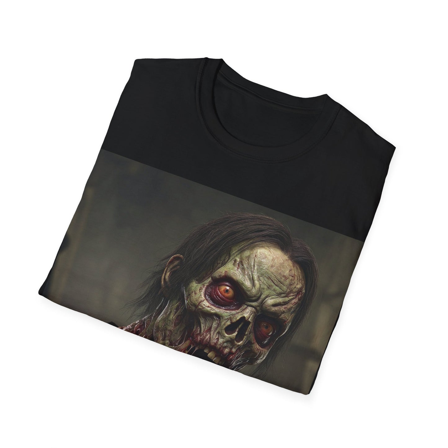 UK - Zombie Themed Unisex Softstyle T-Shirt - Perfect for Halloween and Horror Fans