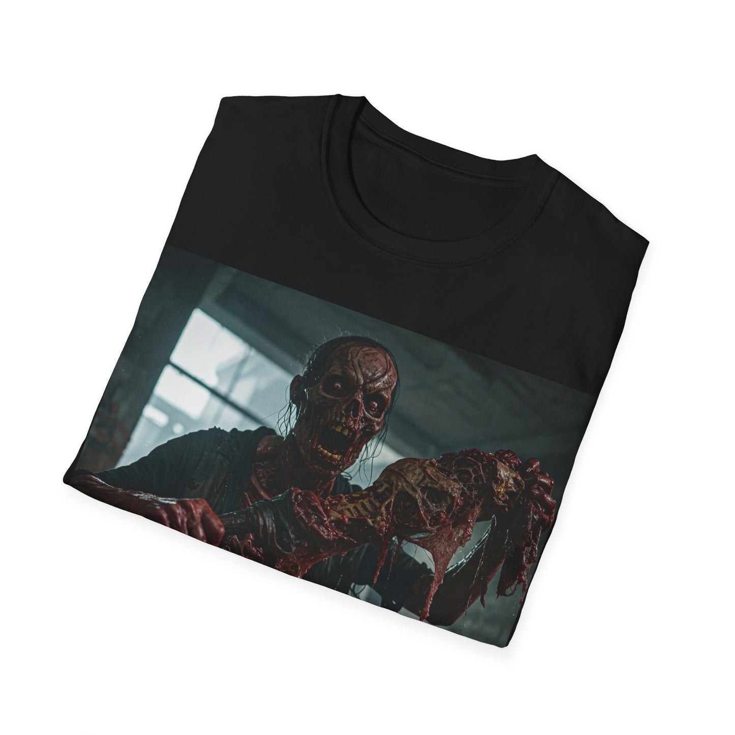 UK - Creepy Zombie Graphic Unisex T-Shirt - Perfect for Halloween & Horror Fans