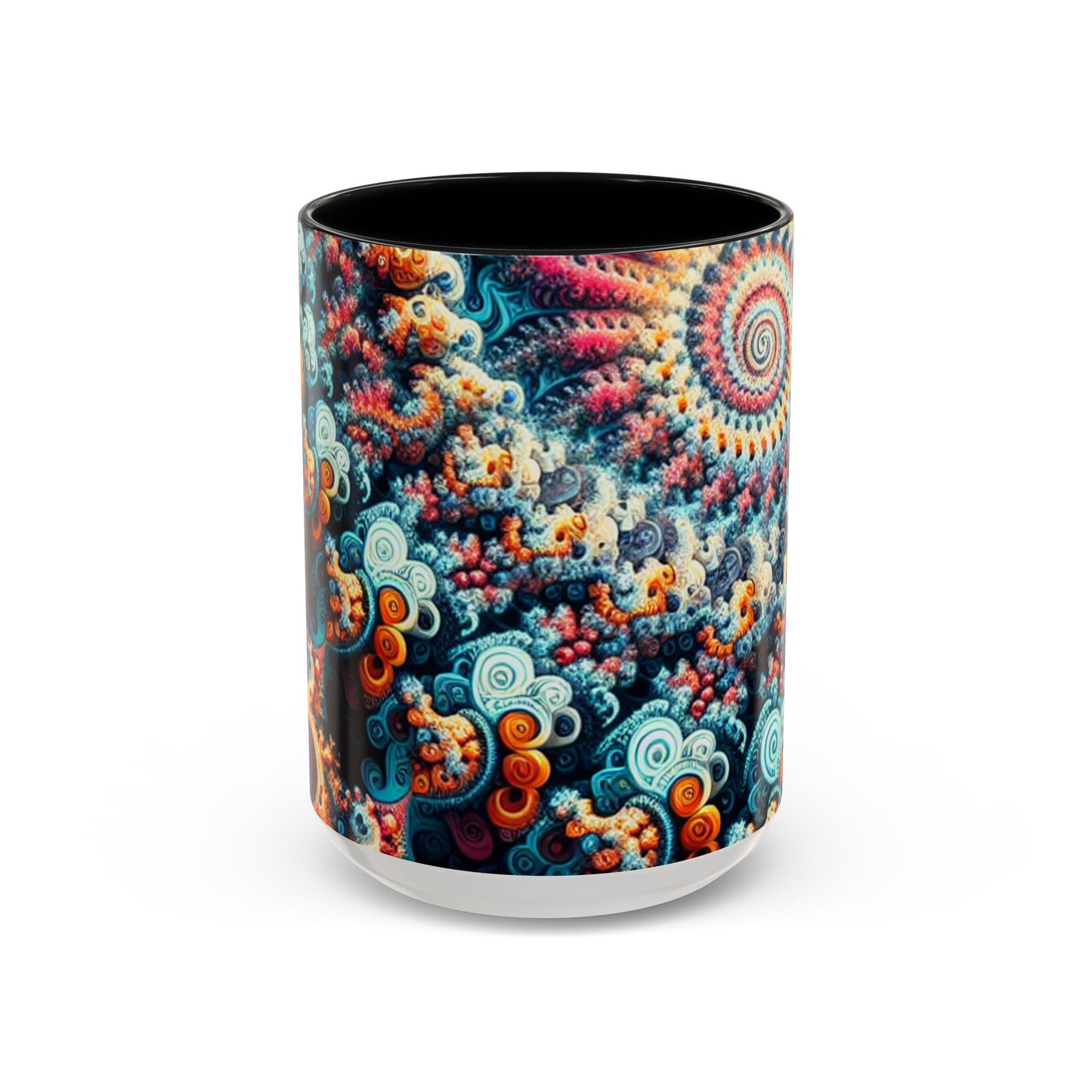 Colorful Fractal Coffee Mug - 11oz & 15oz - Perfect for Art Lovers