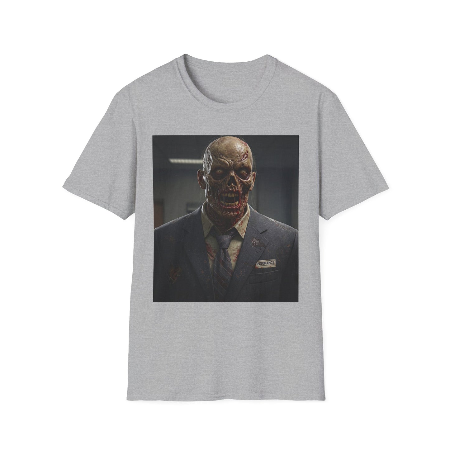 Creepy Zombie Businessman Unisex Softstyle T-Shirt