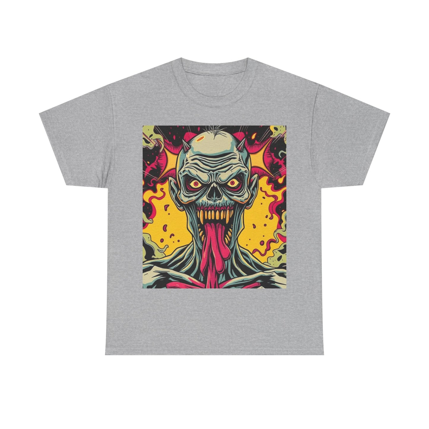 UK - Unisex Heavy Cotton Tee - Retro Horror Art Graphic Tee