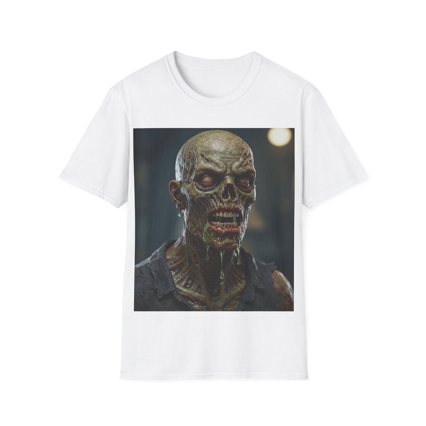 UK - Unisex Softstyle Zombie Graphic Tee - Perfect for Halloween and Horror Fans