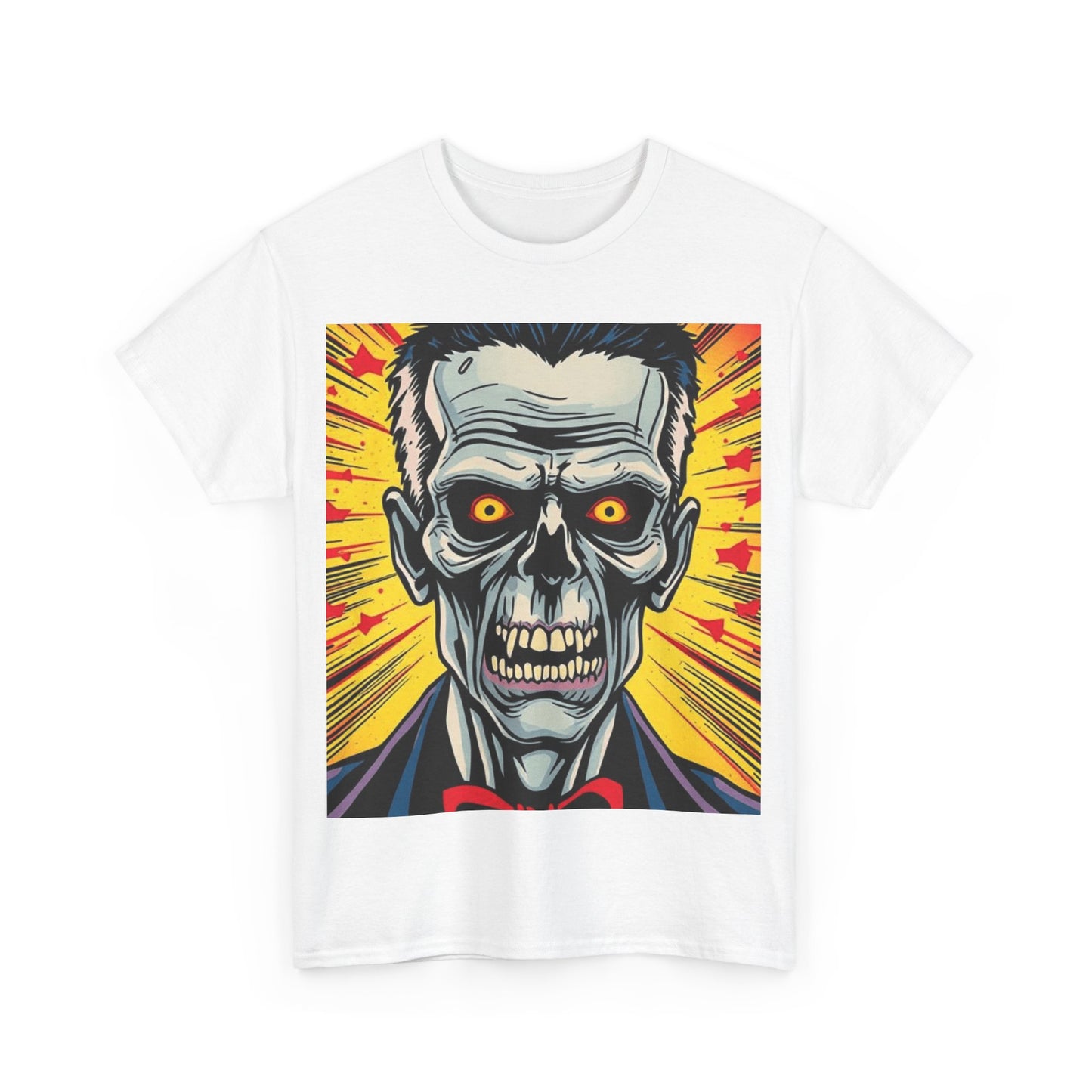 UK - Spooky Vintage Skull Tee - Unisex Heavy Cotton T-Shirt