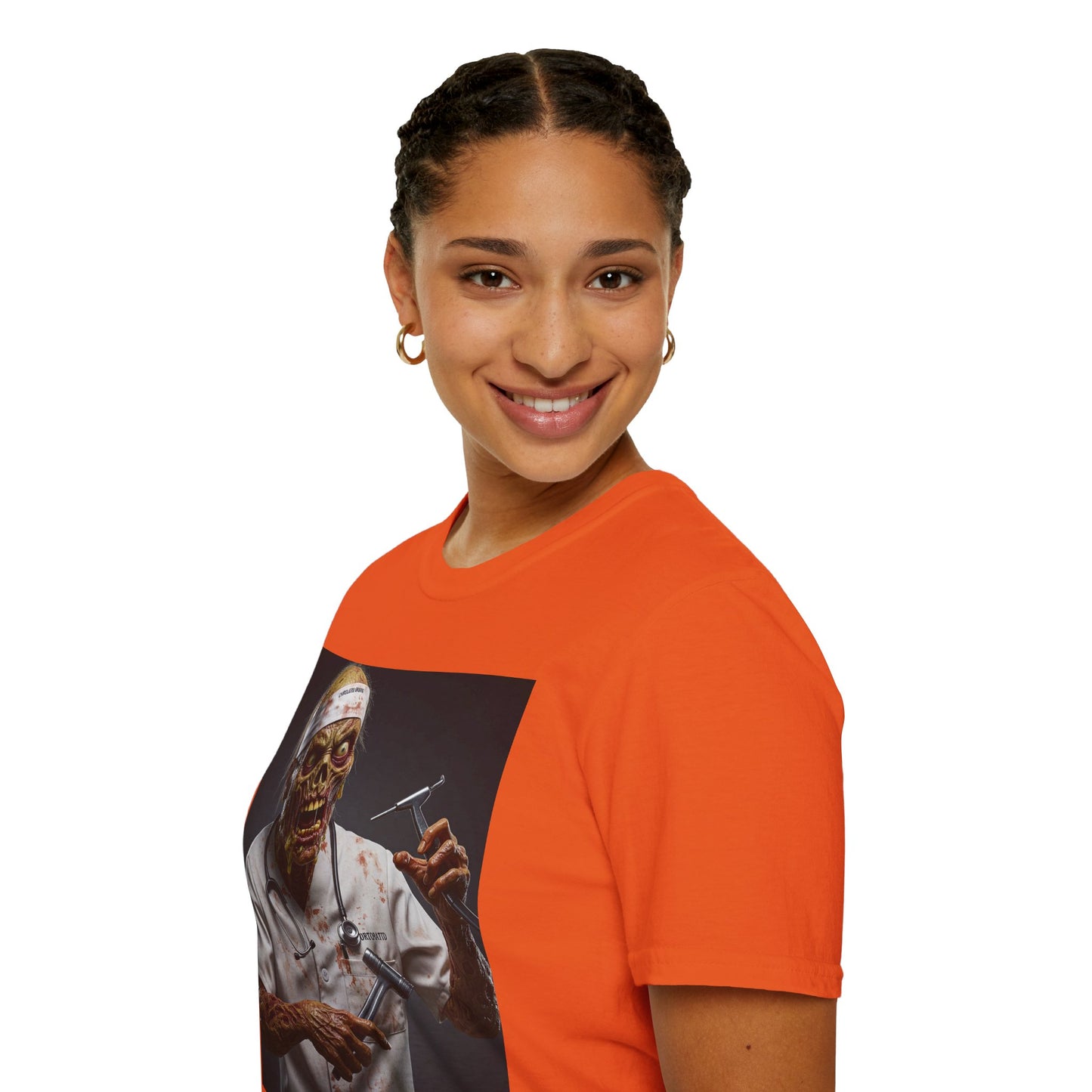 Zombie Doctor Unisex Softstyle T-Shirt - Perfect for Halloween & Horror Fans