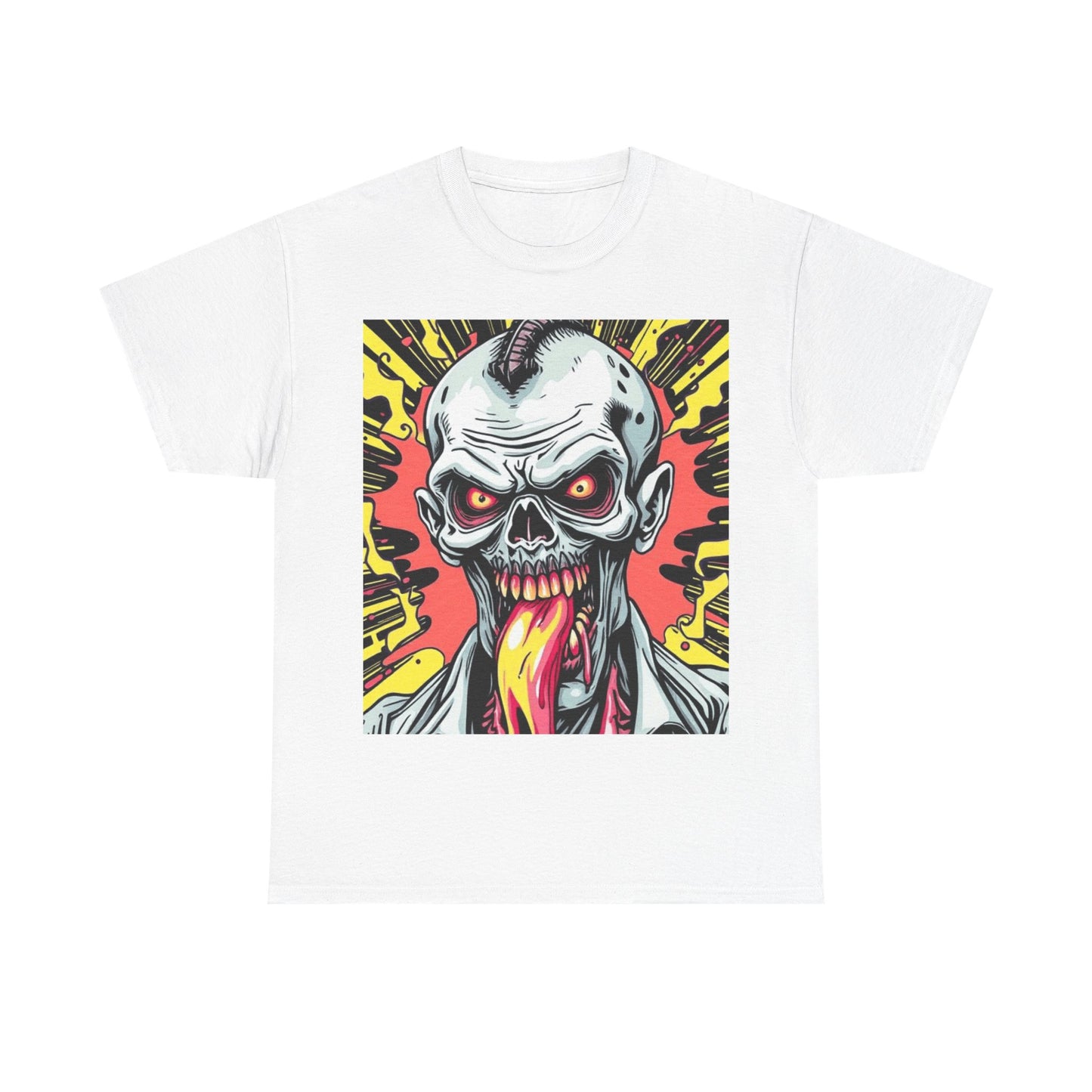 UK - Unisex Heavy Cotton Tee - Edgy Skull Graphic Tee for Bold Expression