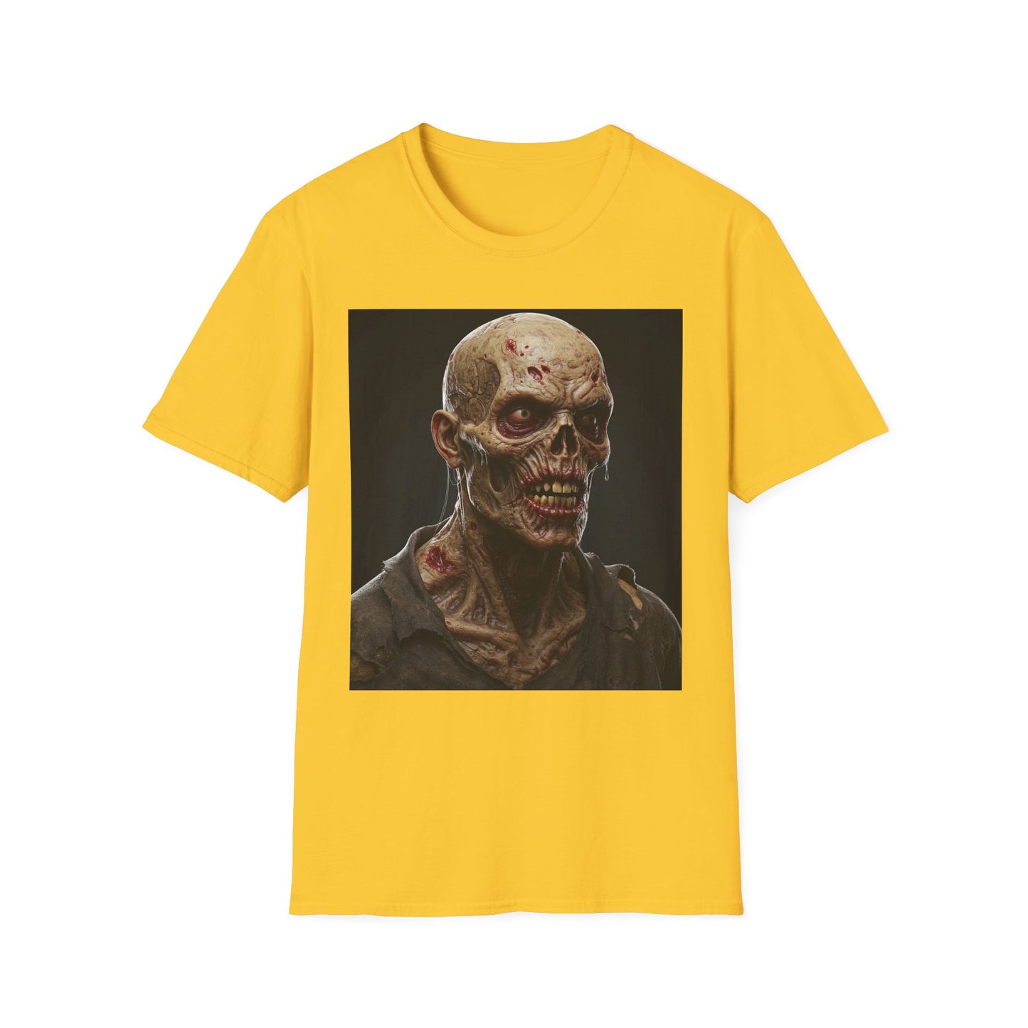 Apocalyptic Portrait Tee, bold, decaying zombie graphic