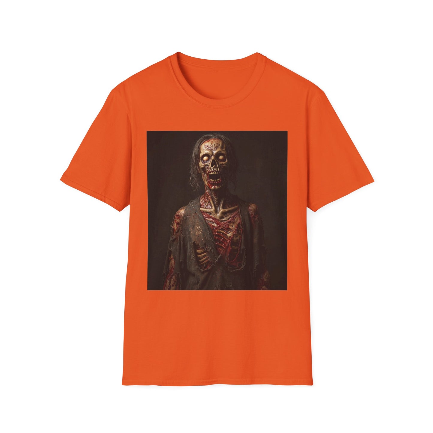 Apocalyptic Portrait Tee, bold, decaying zombie graphic