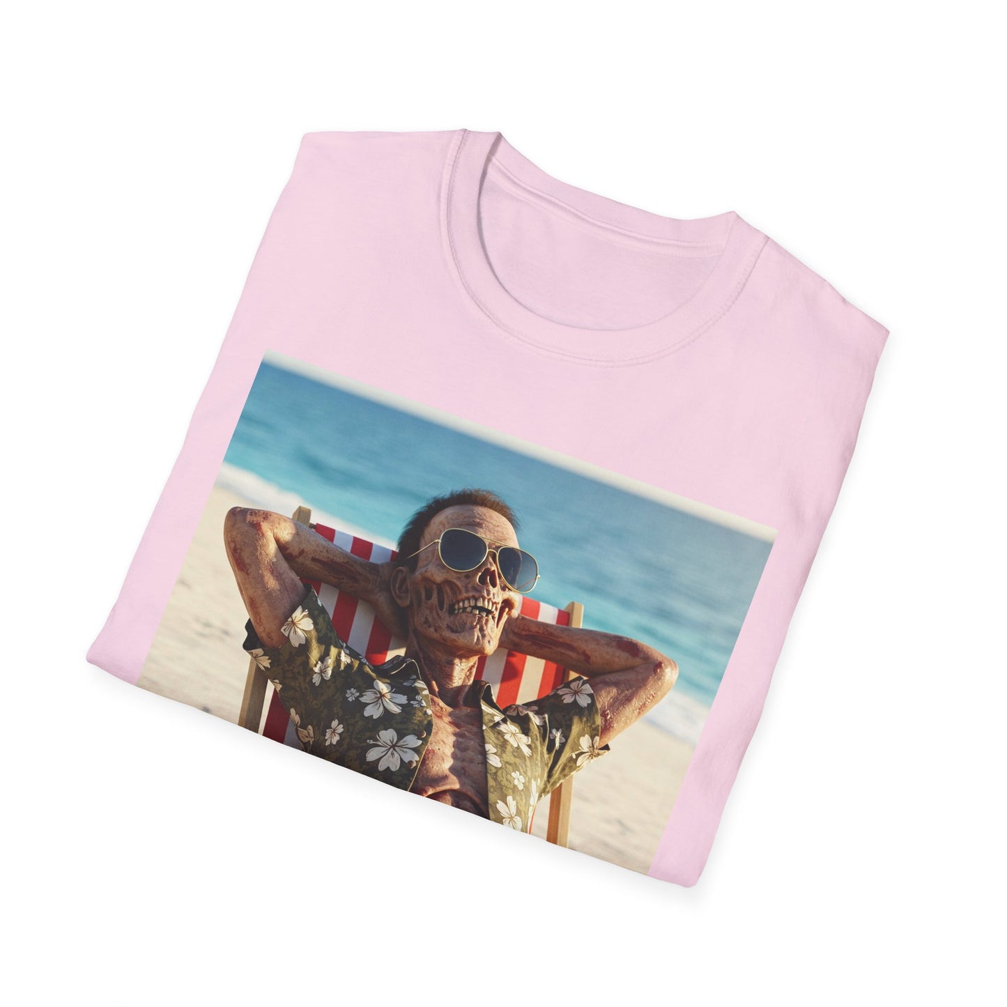 Chill Vibes Unisex Softstyle T-Shirt - Beach Relaxation Design
