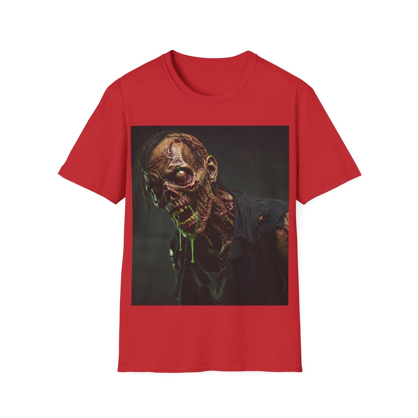 UK - Unisex Softstyle Horror Zombie T-Shirt - Perfect for Halloween and Horror Fans