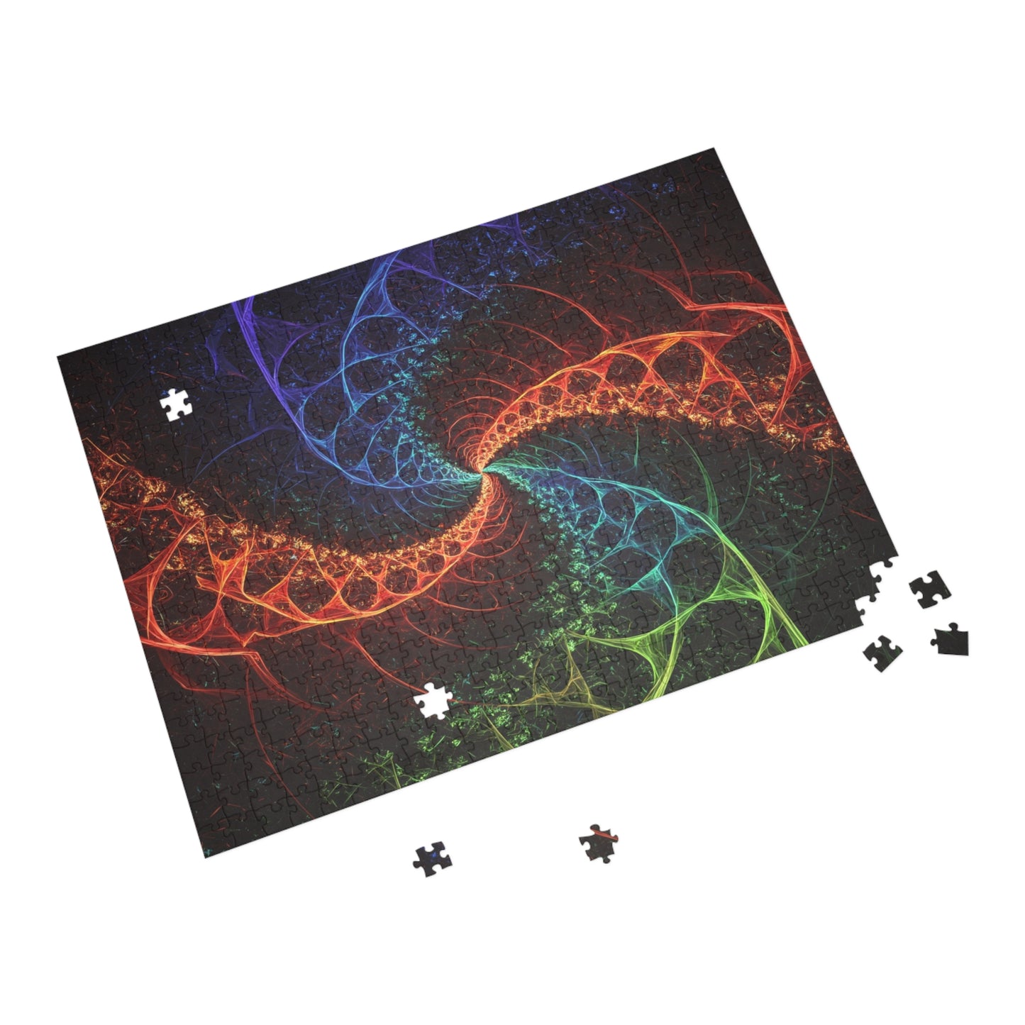 Colorful Fractal Puzzle - 96, 252, 500, 1000-Piece for Mindful Relaxation & Family Fun