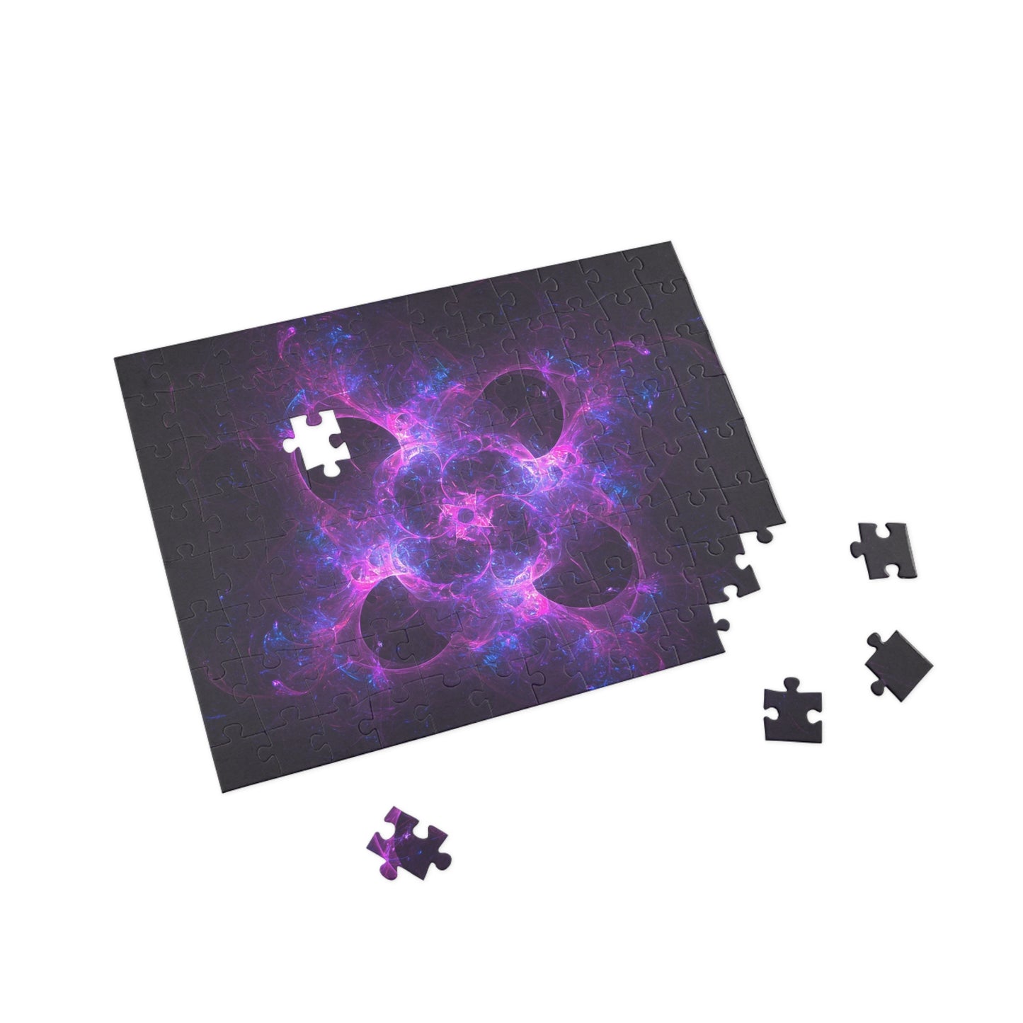 Vibrant Cosmic Puzzle (96-1000 Pieces) - Stunning Fractal Design for Relaxation and Fun
