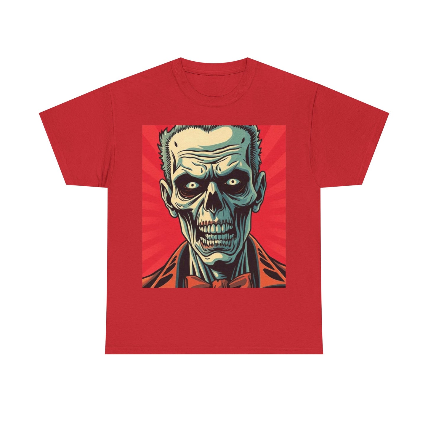 UK - Halloween Skelton Graphic Tee - Unisex Heavy Cotton Shirt