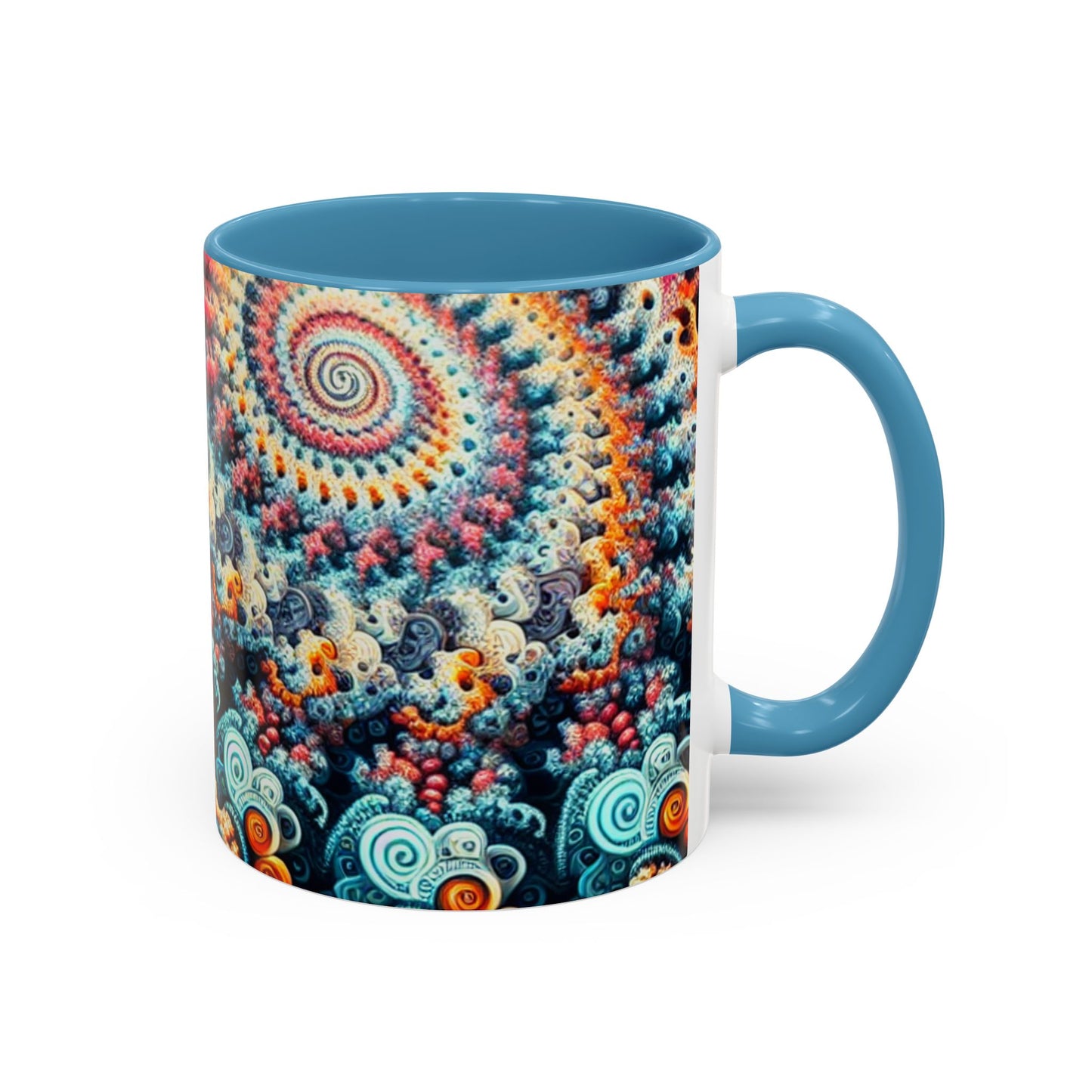 Colorful Fractal Coffee Mug - 11oz & 15oz - Perfect for Art Lovers
