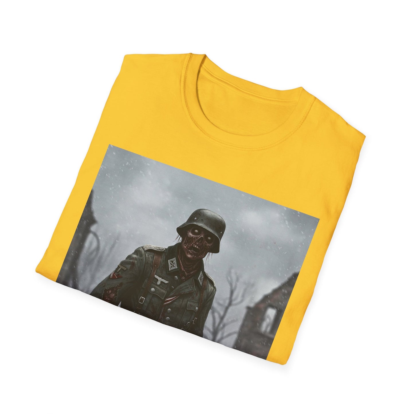 Unisex Softstyle Graphic T-Shirt - Zombie Soldier Design