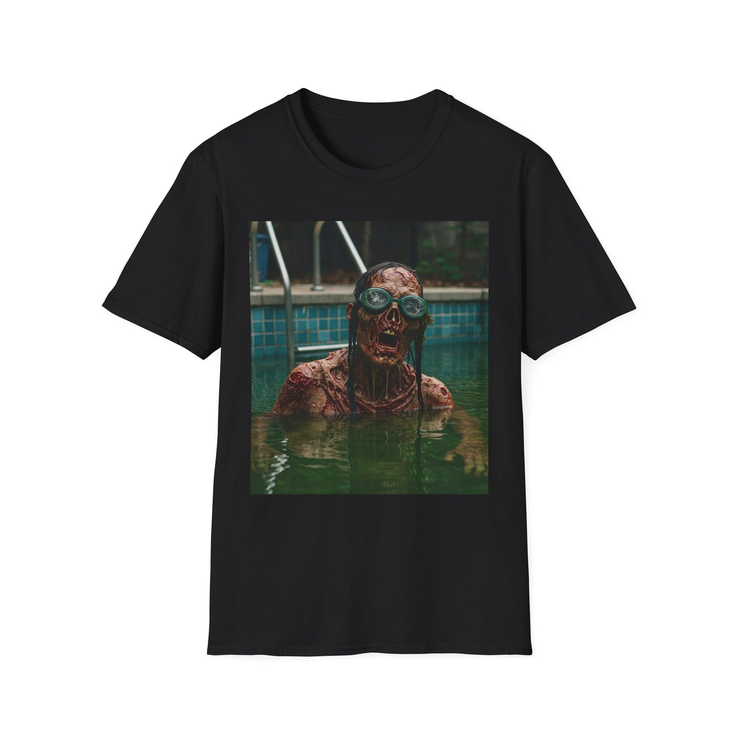 Chilling Horror Unisex Softstyle T-Shirt - Spooky Monster Design