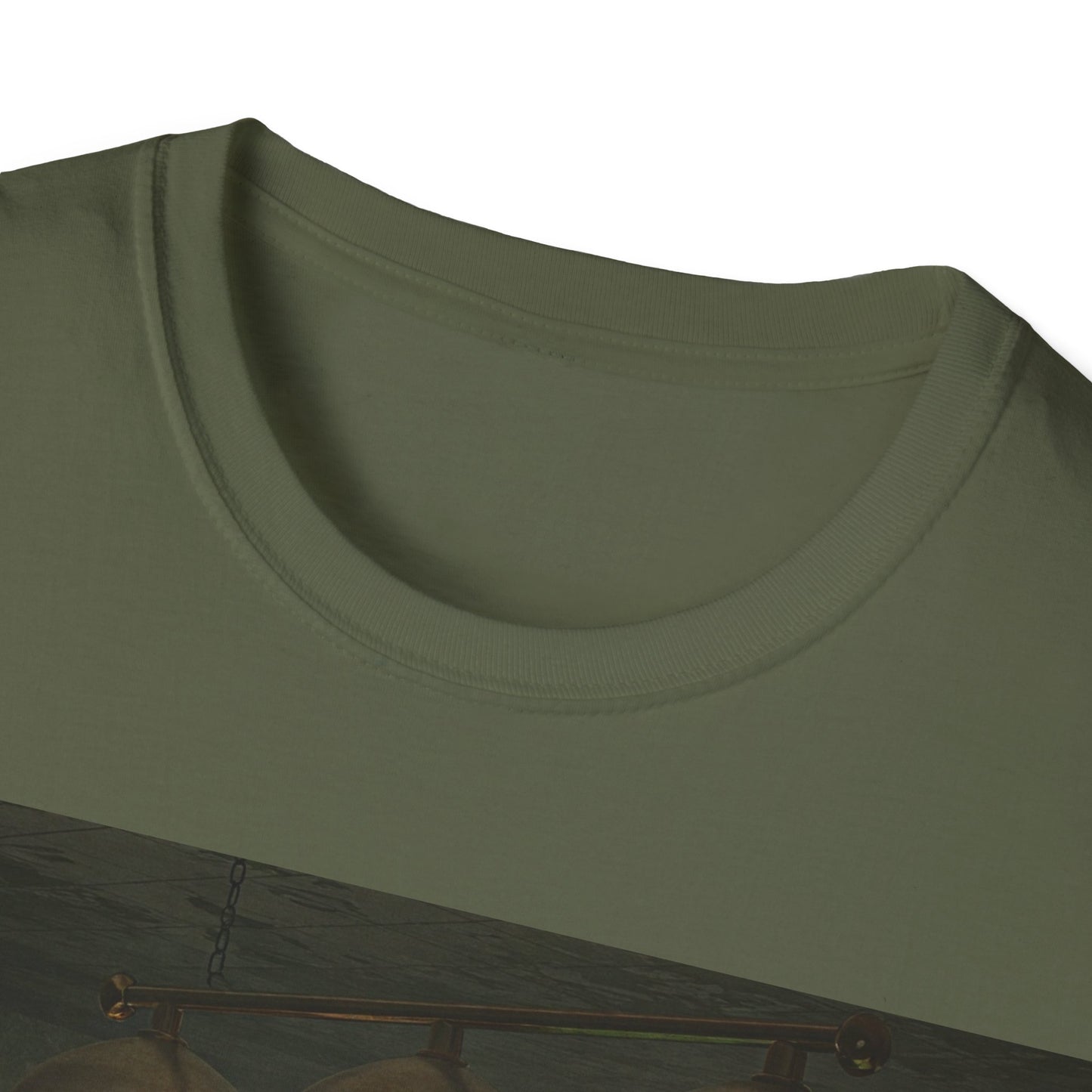 UK - Vintage Billiards Unisex Softstyle T-Shirt - Pool Table Design