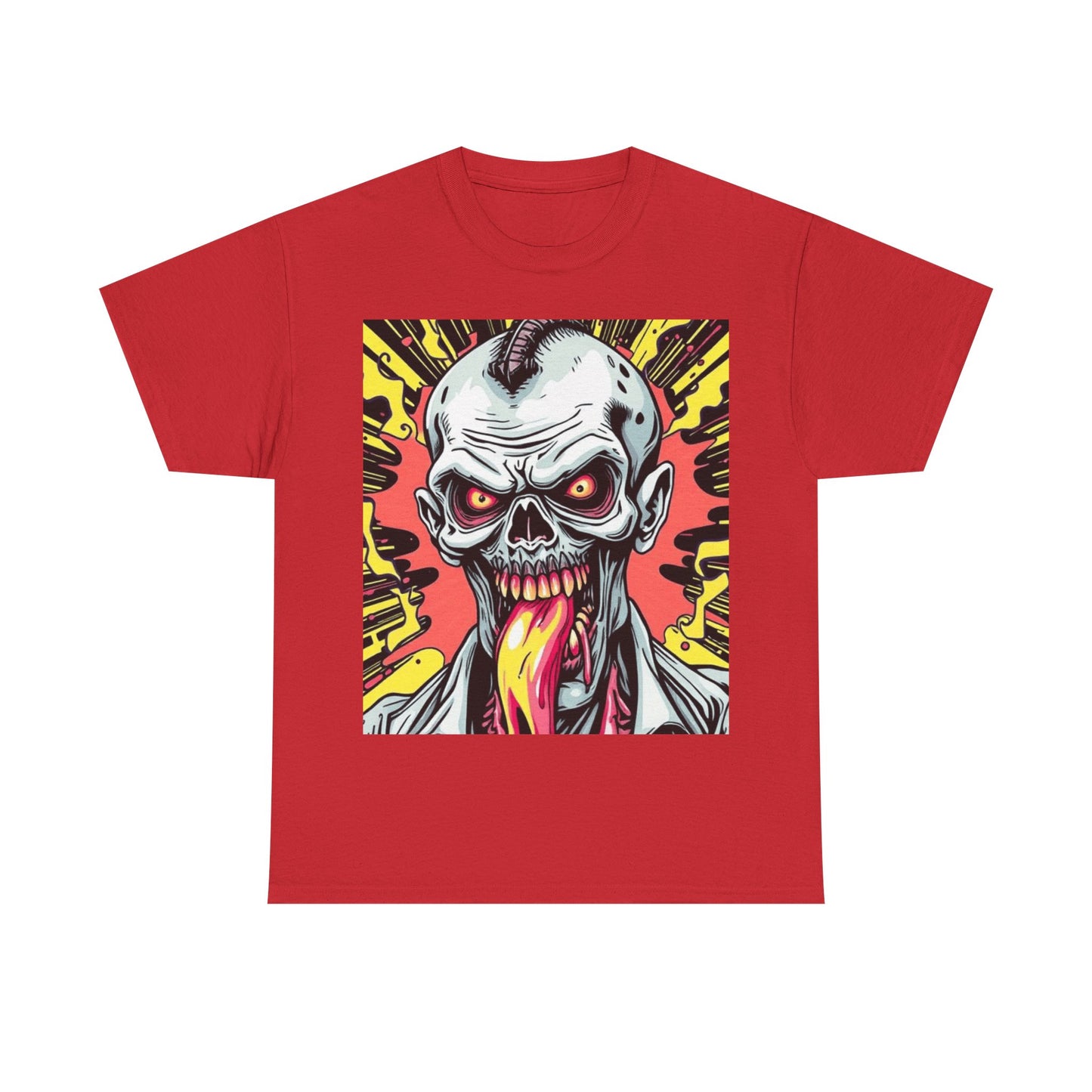 UK - Unisex Heavy Cotton Tee - Edgy Skull Graphic Tee for Bold Expression