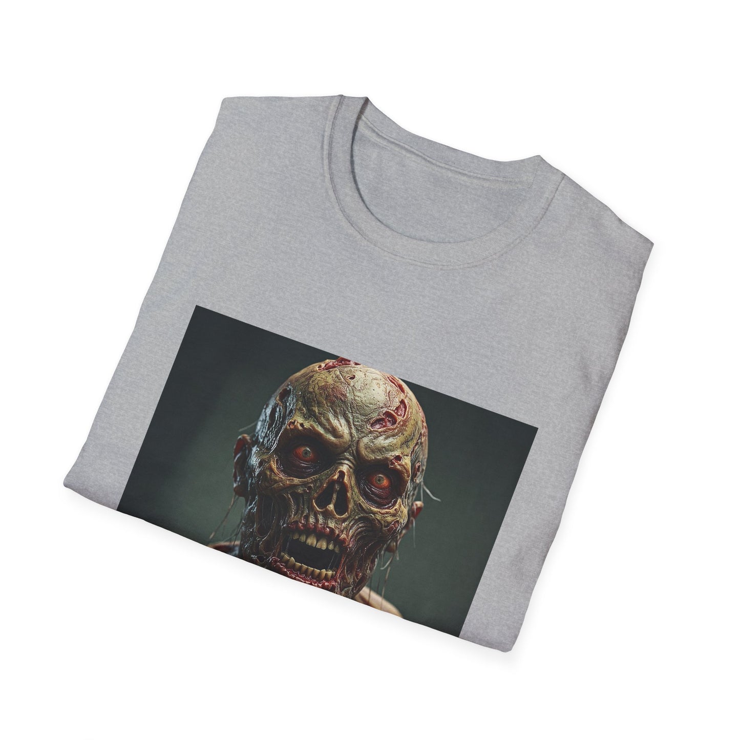 Apocalyptic Portrait Tee, bold, decaying zombie graphic