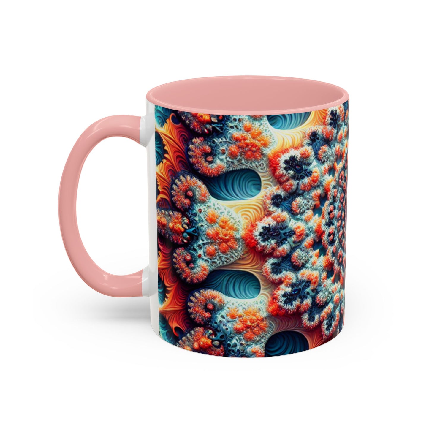 Vibrant Kaleidoscope Accent Coffee Mug - 11oz & 15oz