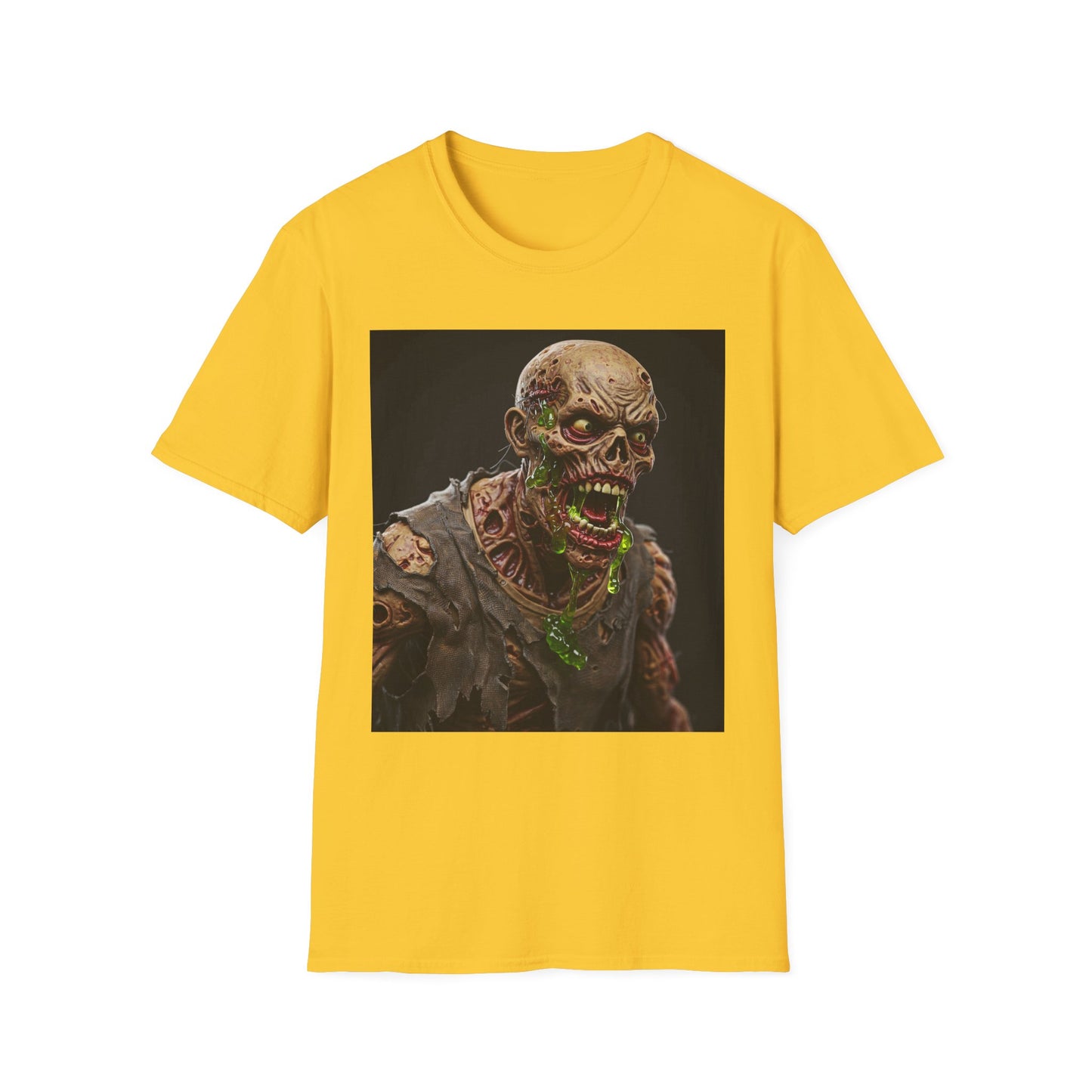 Apocalyptic Portrait Tee, bold, decaying zombie graphic