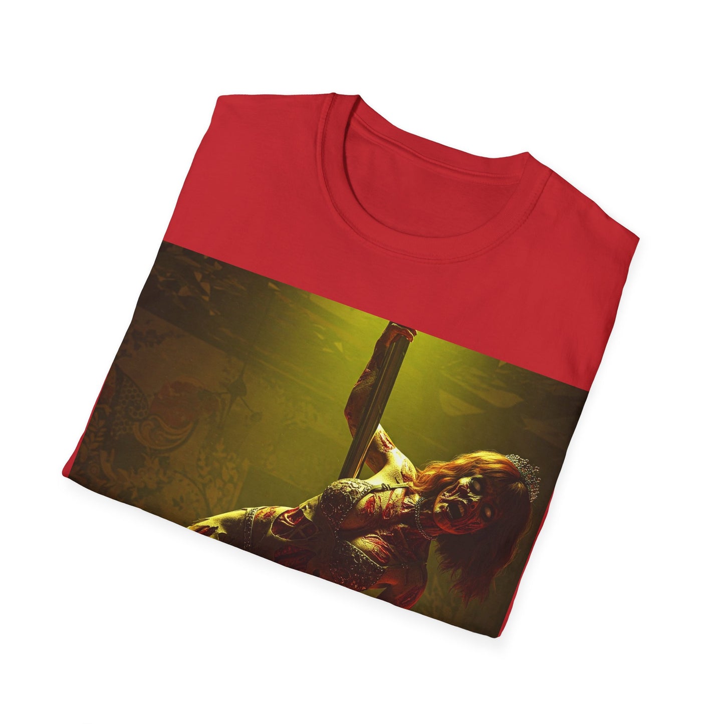 UK - Vibrant Zombie Dance Apocalyptic Portrait Tee, bold, decaying zombie graphic