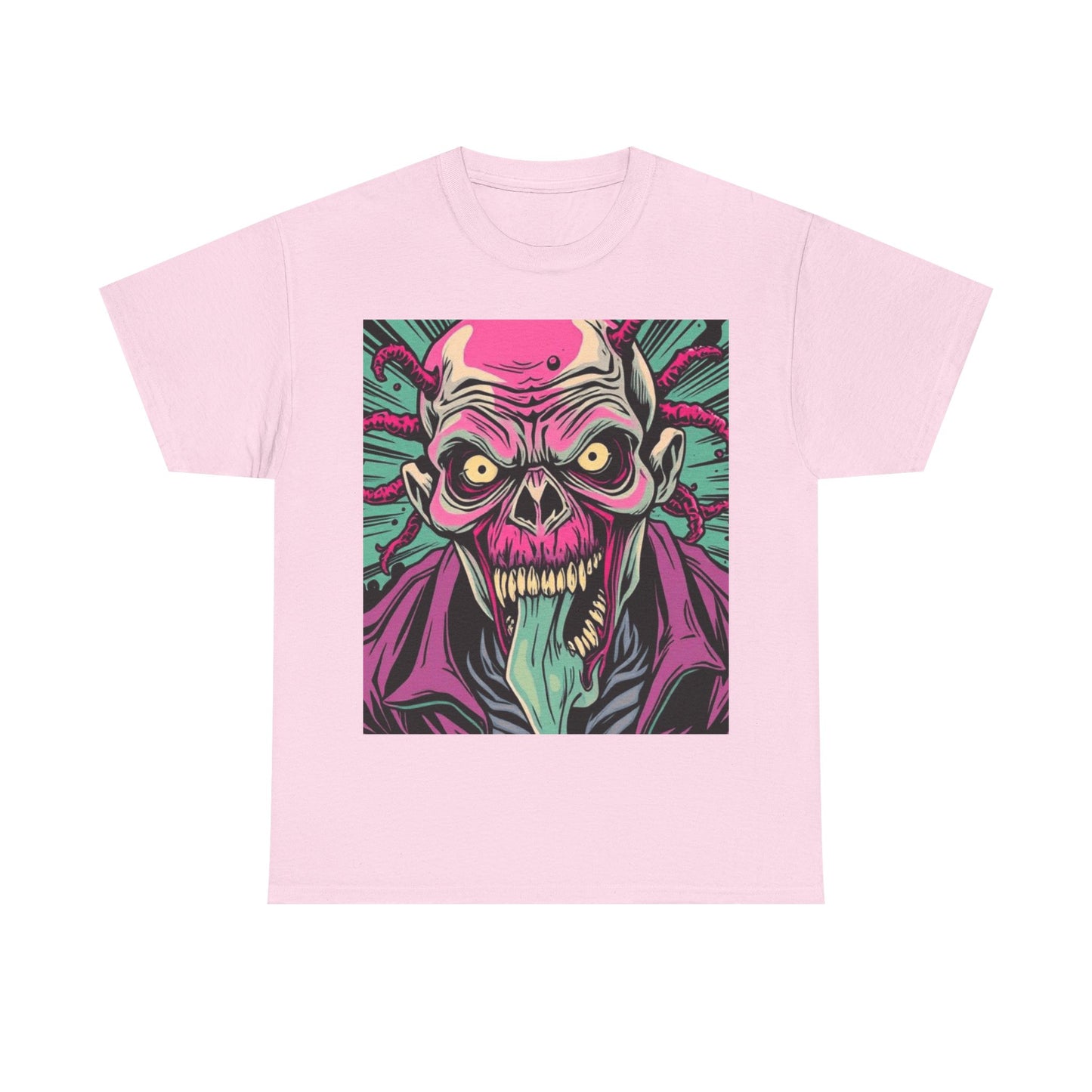 UK - Unisex Heavy Cotton Tee - Bold Graphic Zombie Design