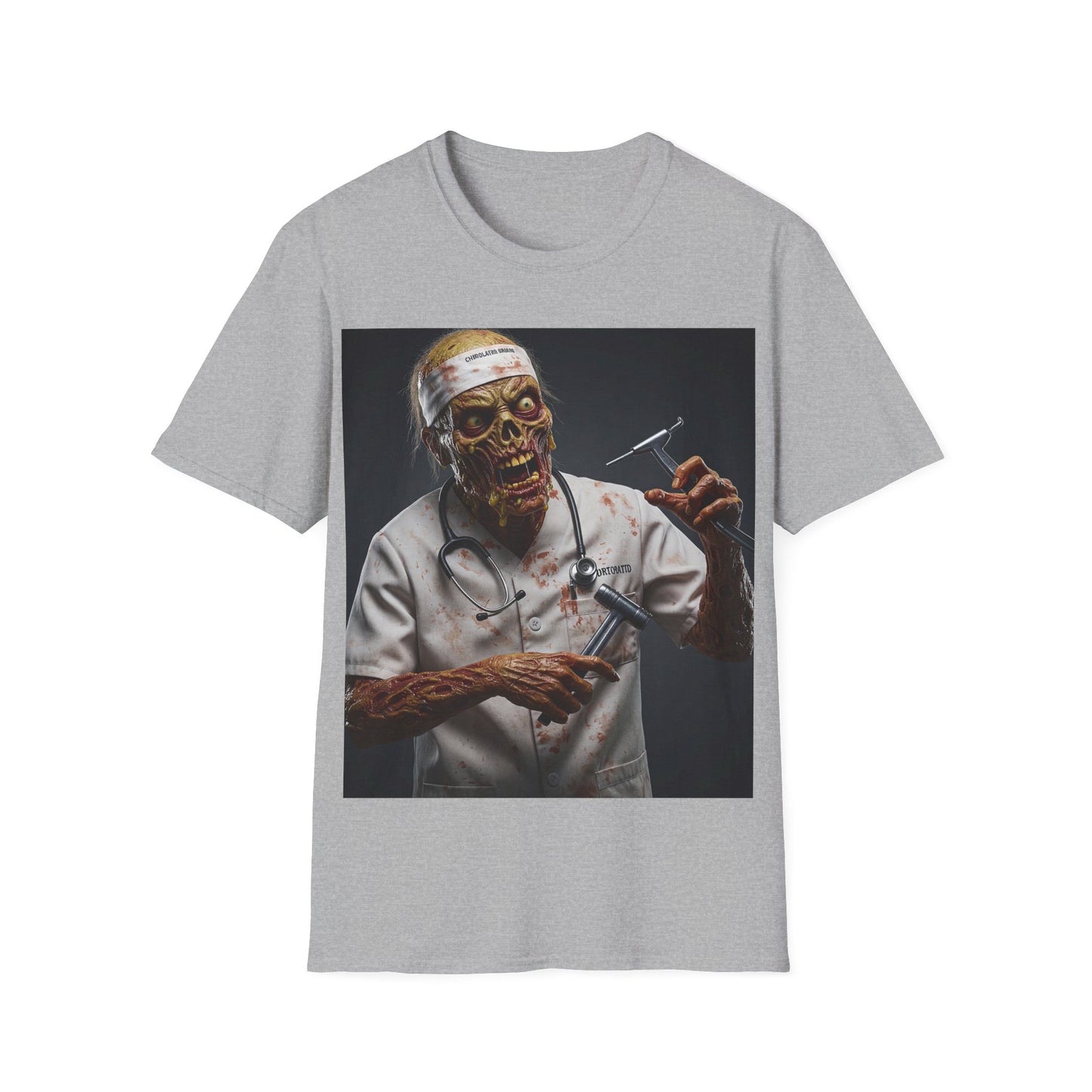 UK - Zombie Doctor Unisex Softstyle T-Shirt - Perfect for Halloween & Horror Fans