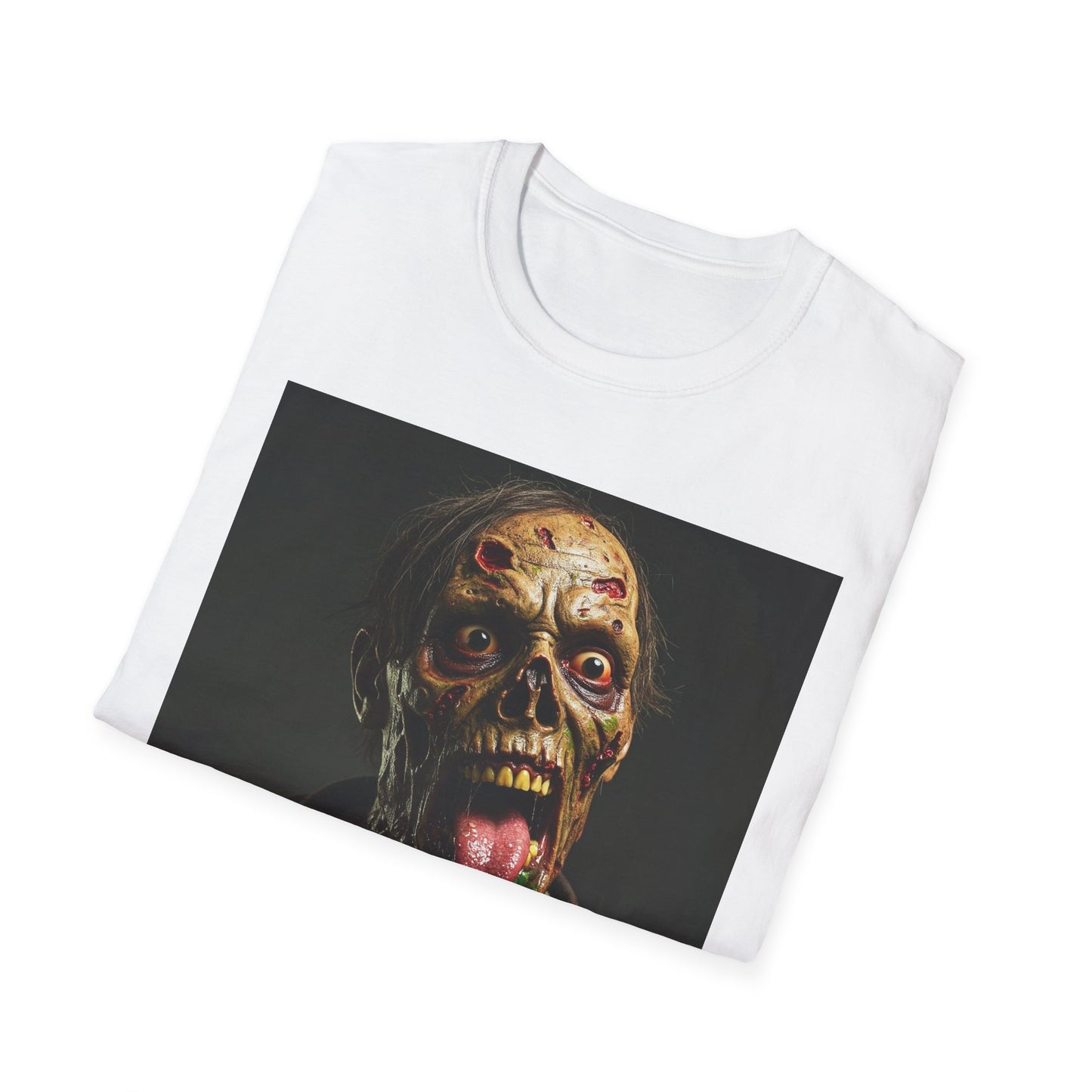 Apocalyptic Portrait Tee, bold, decaying zombie graphic