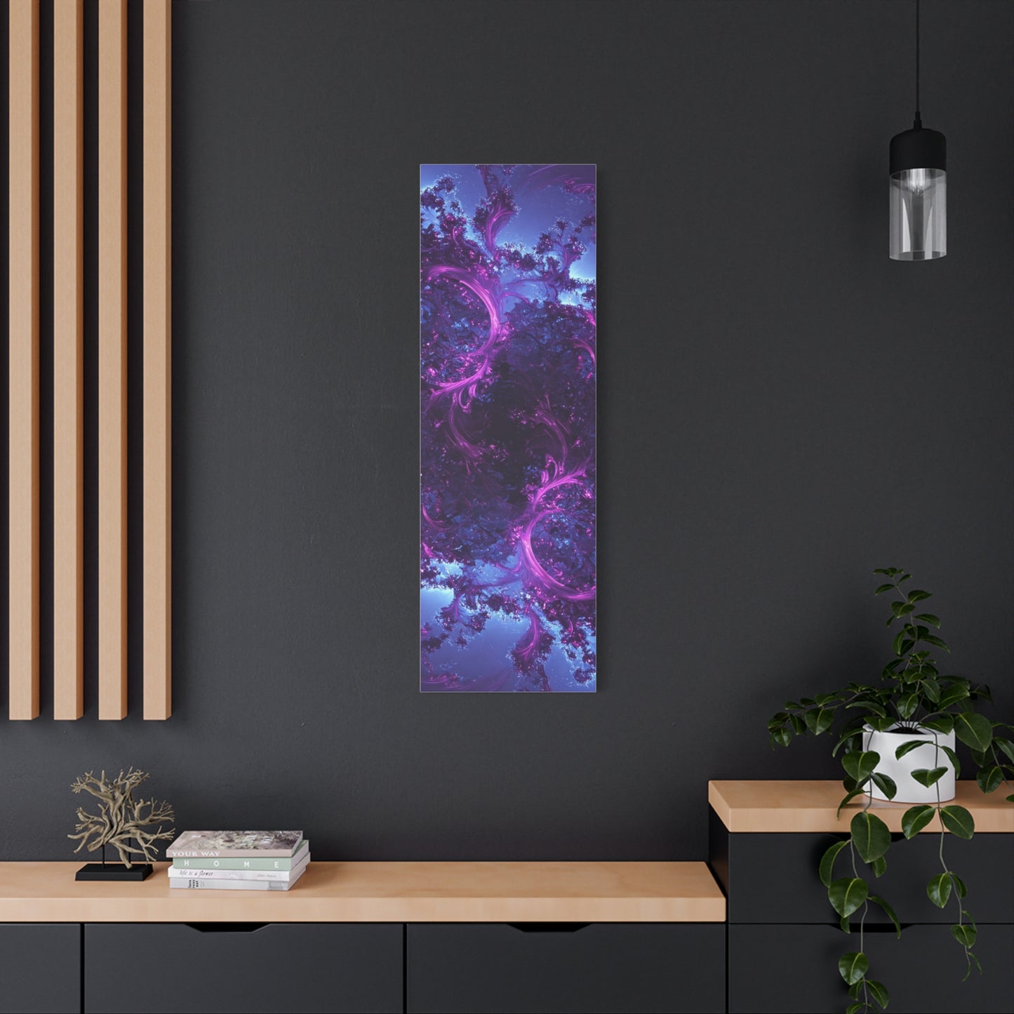 Abstract Purple Fractal Canvas Print - Artistic Wall Décor