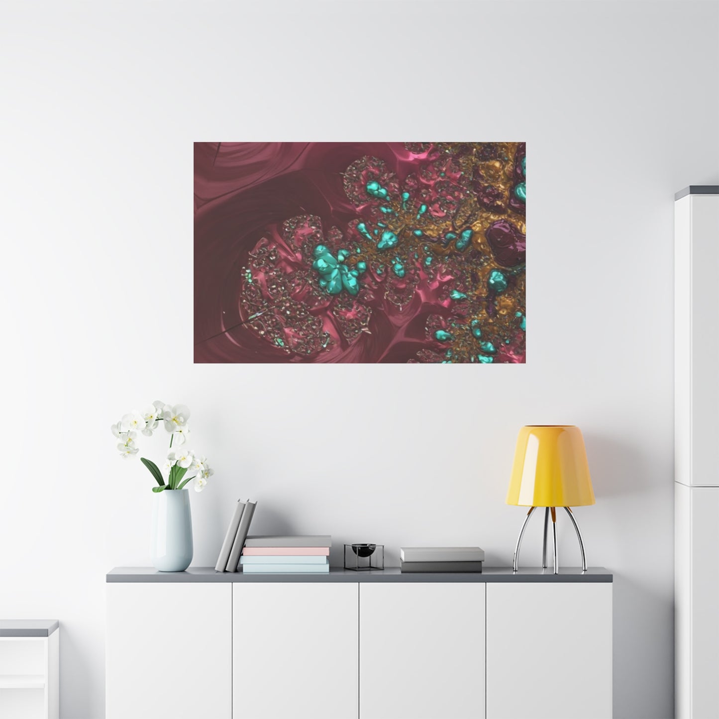 Abstract Art Canvas Print - Vibrant Fractal Design for Home Decor