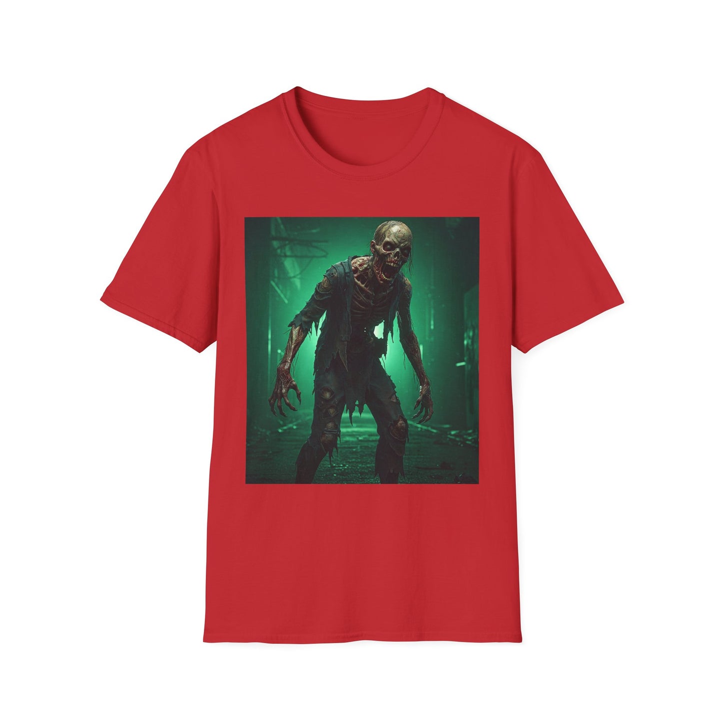 Apocalyptic Portrait Tee, bold, decaying zombie graphic