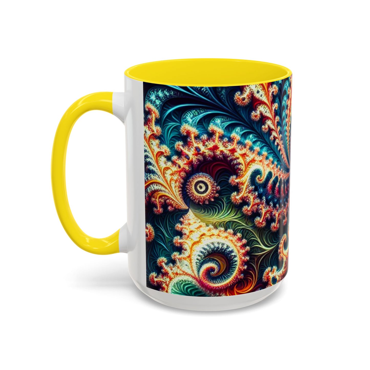 Vibrant Swirl Accent Coffee Mug - 11oz & 15oz