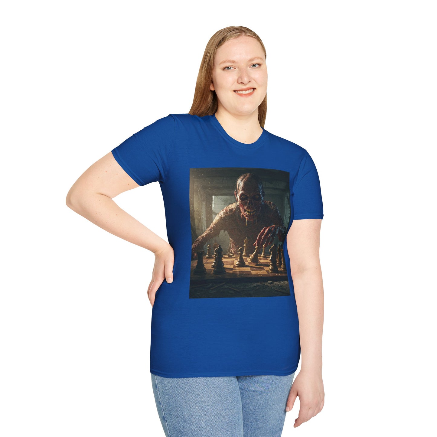 Vintage Chess Monster Unisex Softstyle T-Shirt - Perfect for Game Nights and Fantasy Fans