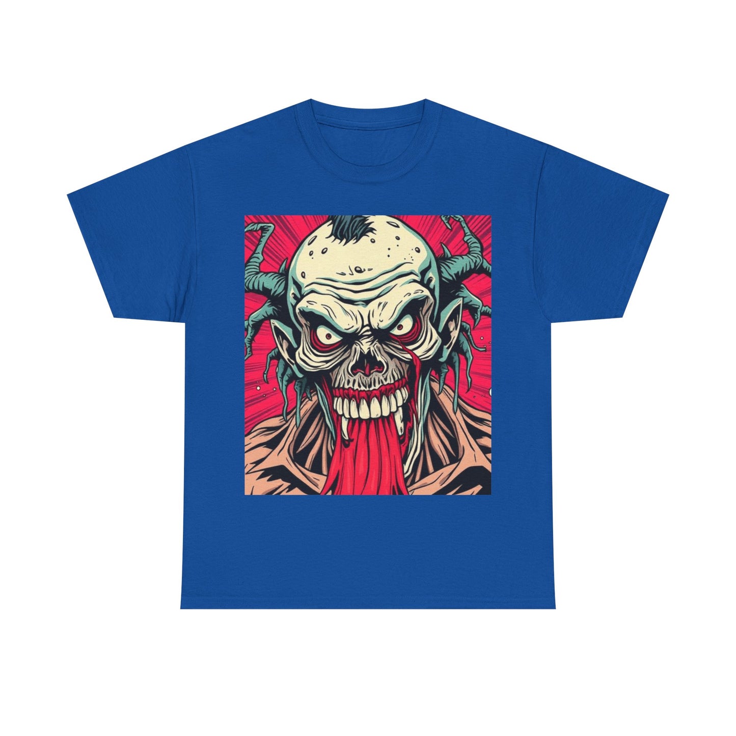 UK - Unisex Heavy Cotton Tee with Bold Skull Graphic - Perfect for Gifting and Casual Wear
