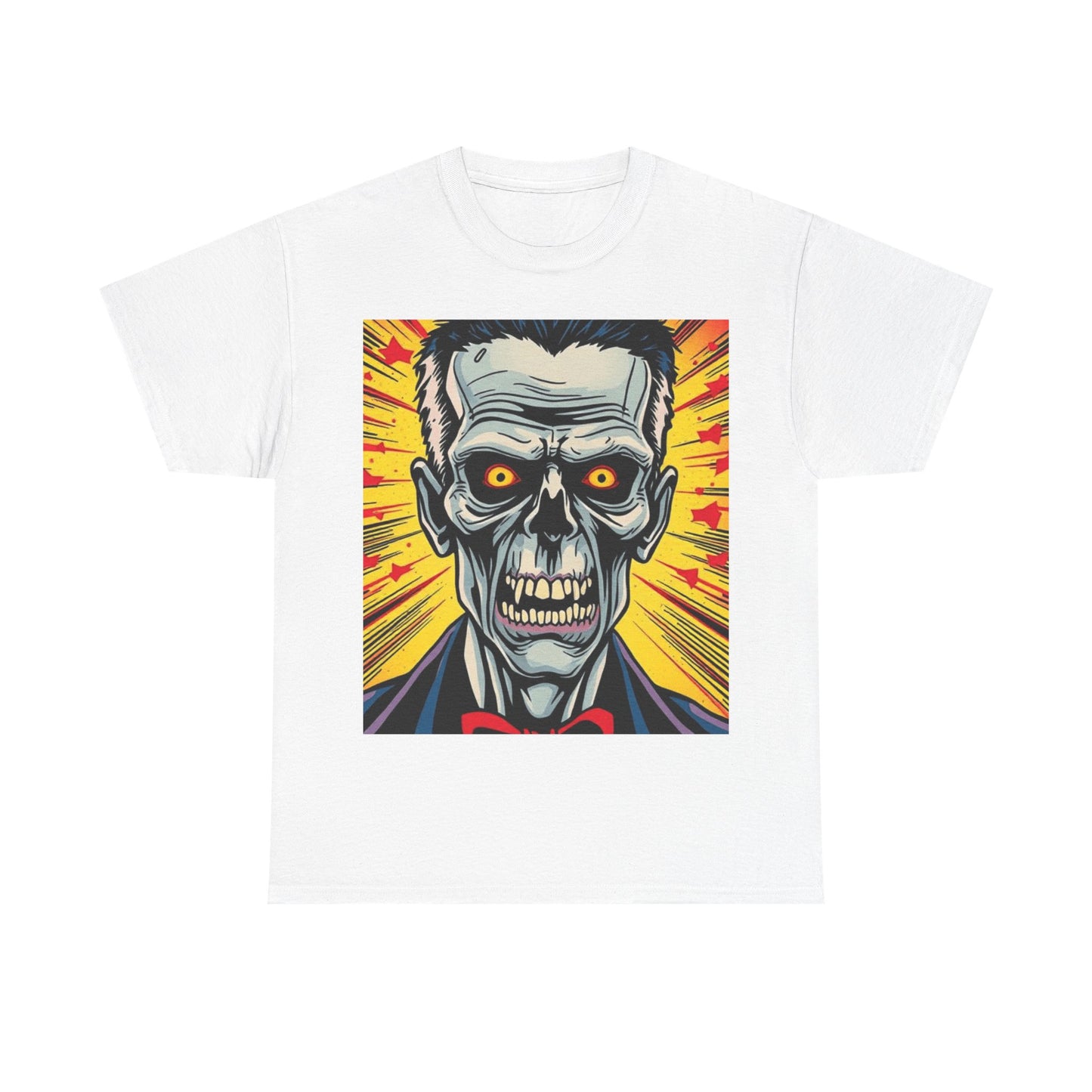 UK - Spooky Vintage Skull Tee - Unisex Heavy Cotton T-Shirt