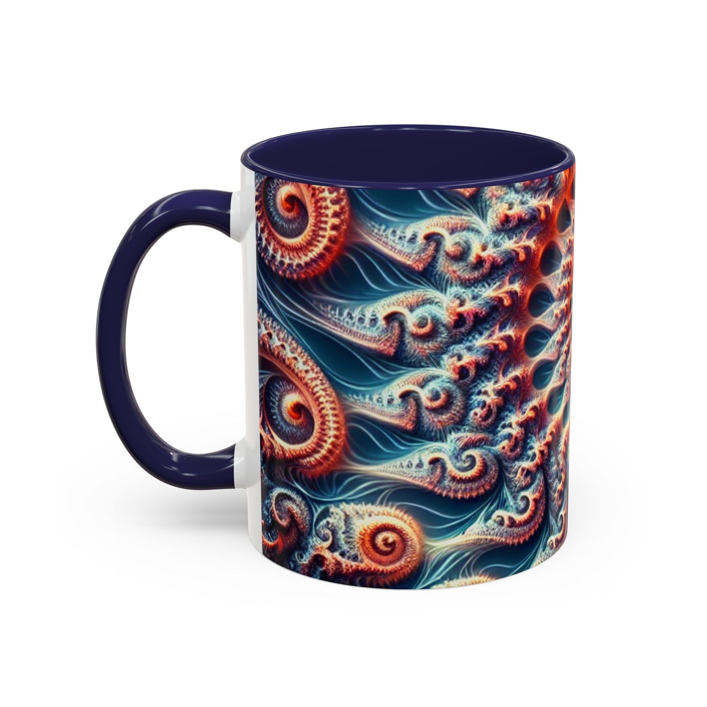 UK - Fractal Art Accent Coffee Mug - Vibrant Design for Home or Office